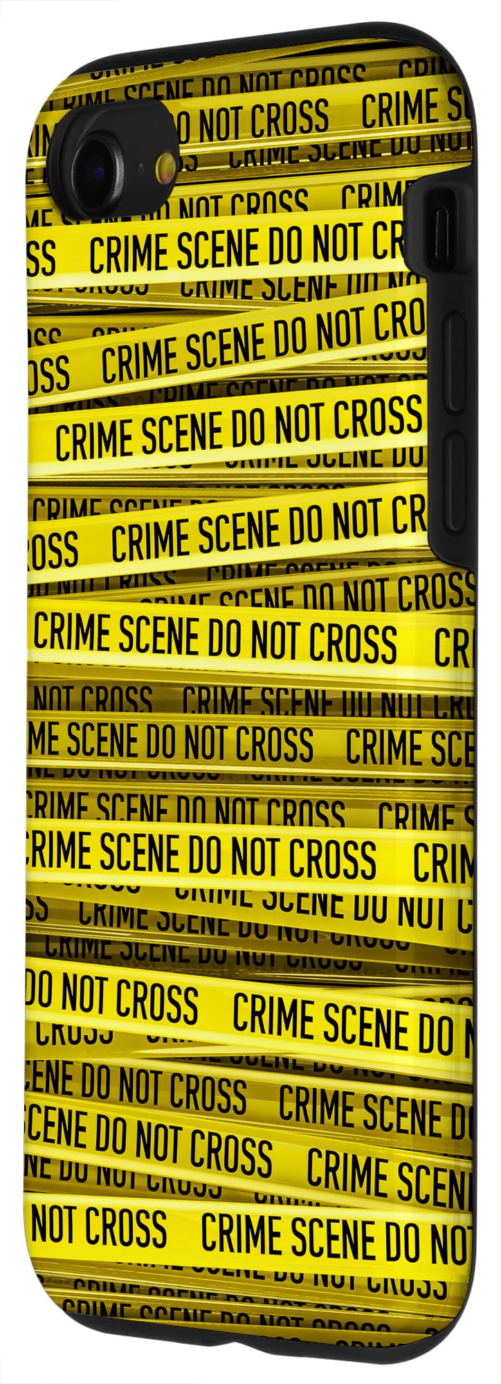 iPhone SE (2020) / 7 / 8 Crime Scene Forensics Pattern Phone Case - Yellow Police Tape Design, Slim Protective Cover for Everyday Use & Themed Parties