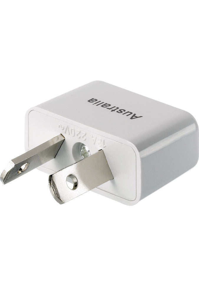Universal Travel Adapter for Australia - Non-Grounded Power Plug Converter with Dual USB Ports | Perfect for Laptops, Phones & Tablets on Business Trips & Vacations