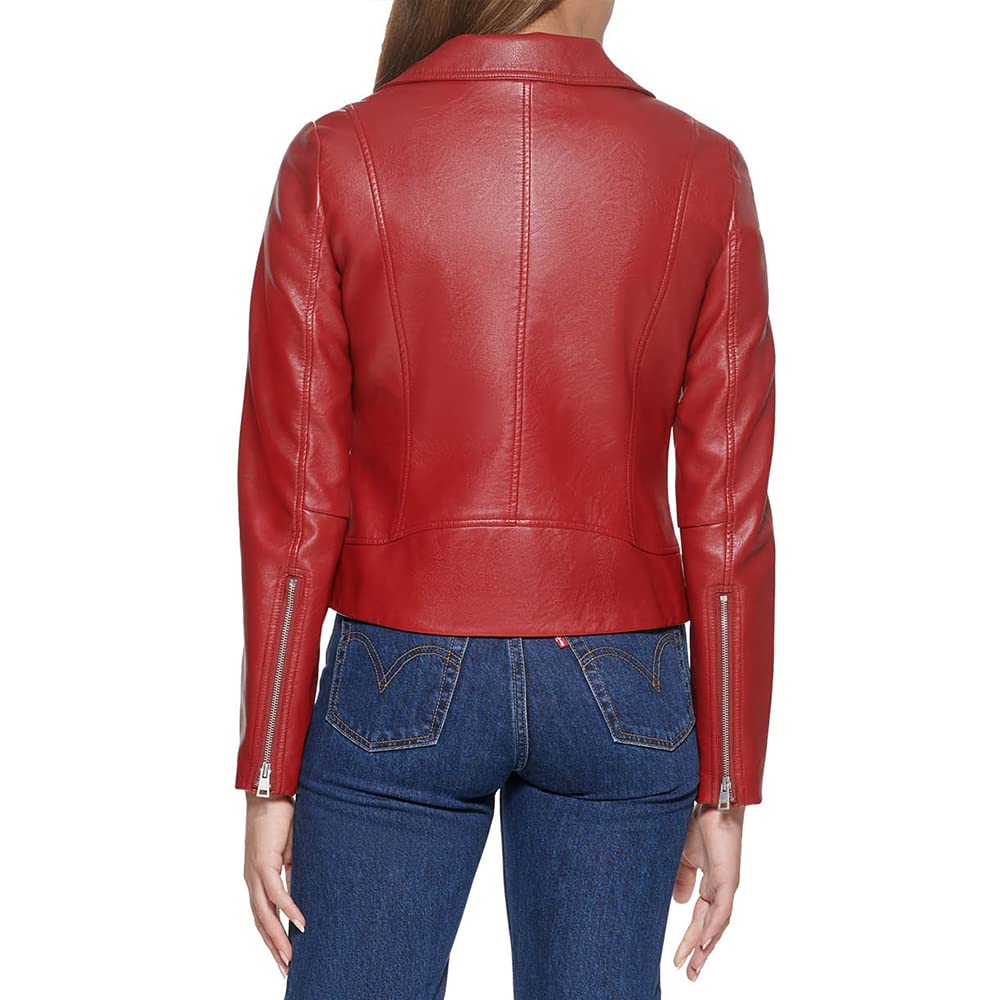 Levi's Women's Vegan Leather 538 Moto Jacket - Regular & Plus Size Biker Jacket for Women | Perfect for Motorcycle Riding, Casual Outfits & Fall Fashion