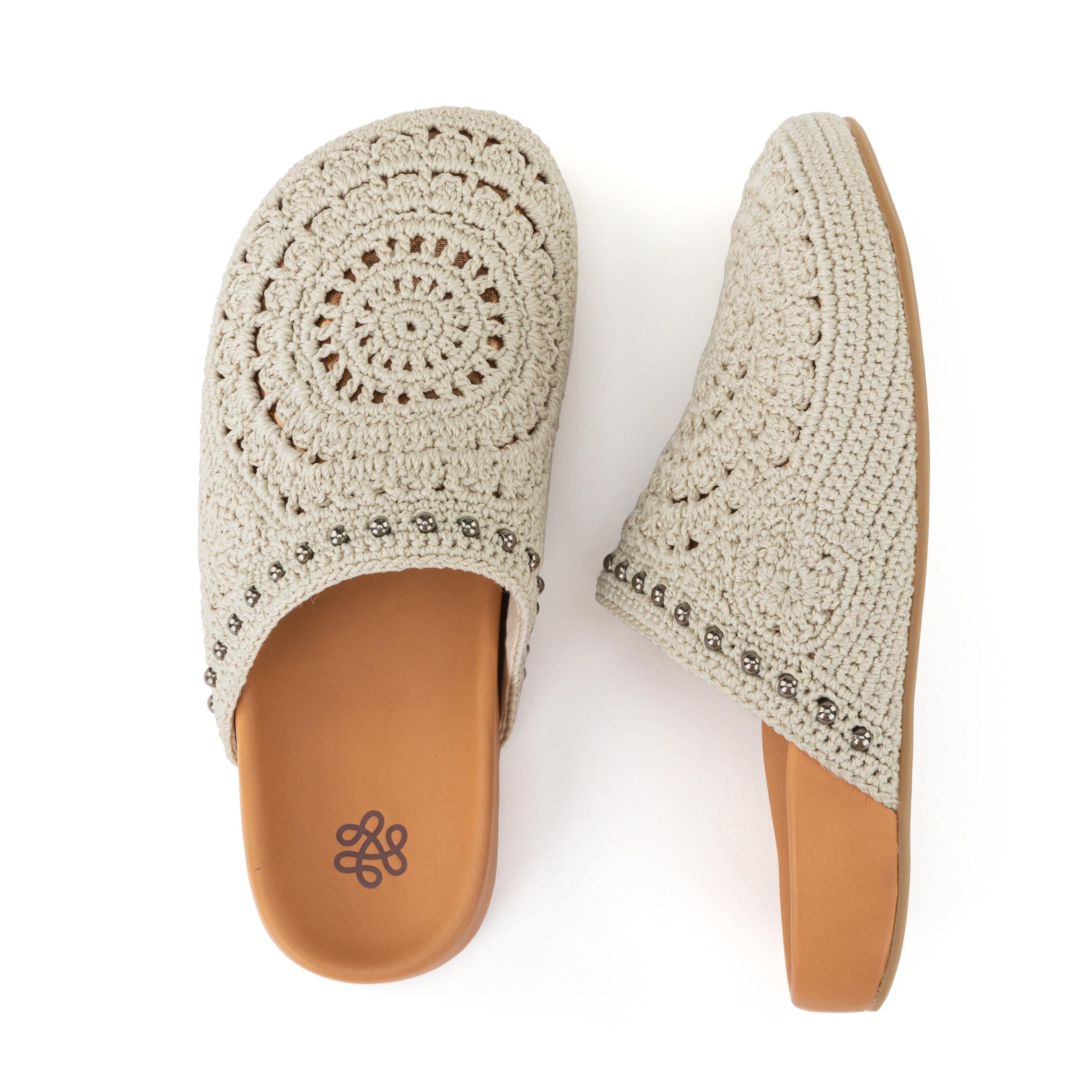 Bolinas Crochet Clogs for Women - Comfortable Handmade Summer Slide Sandals with Arch Support - Perfect for Beach, Pool, and Casual Outings