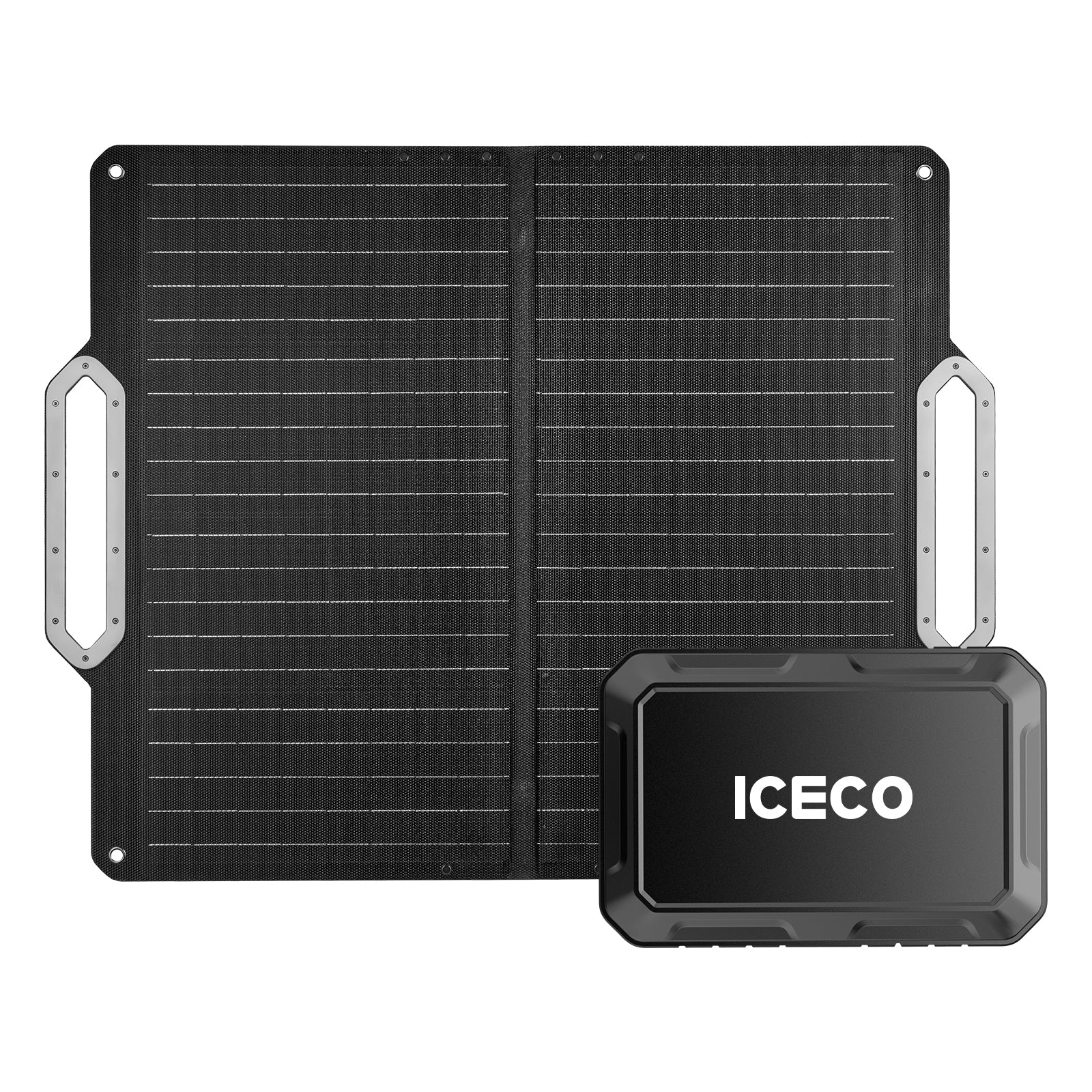 80W Foldable Solar Panel with High Efficiency - Portable Solar Charger for Camping, Hiking, RV & Outdoor Adventures | ICECO