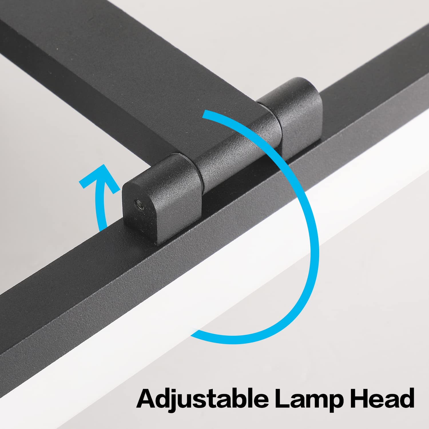 SOLFART 47.2 Inch Modern LED Bathroom Vanity Lights - Black Finish Mirror Light Fixture with Energy Efficient Light Strip (8778-ND) - Perfect for Bathroom Makeup Mirror Lighting and Modern Home Decor