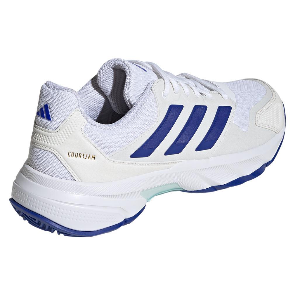 Men's CourtJam Control 3 Tennis Shoes - White & Lucid Blue - Lightweight Performance Sneakers for Tennis, Training & Casual Wear