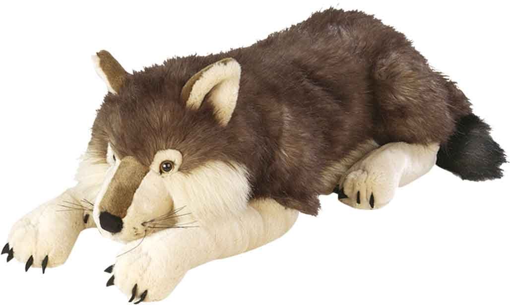 Wild Republic Jumbo Wolf Plush Toy - 30 Inch Giant Stuffed Animal for Kids | Soft Cuddly Wolf Plushie Gift for Boys & Girls | Perfect for Bedroom Decor, Nursery Gifts, and Wildlife Themed Parties
