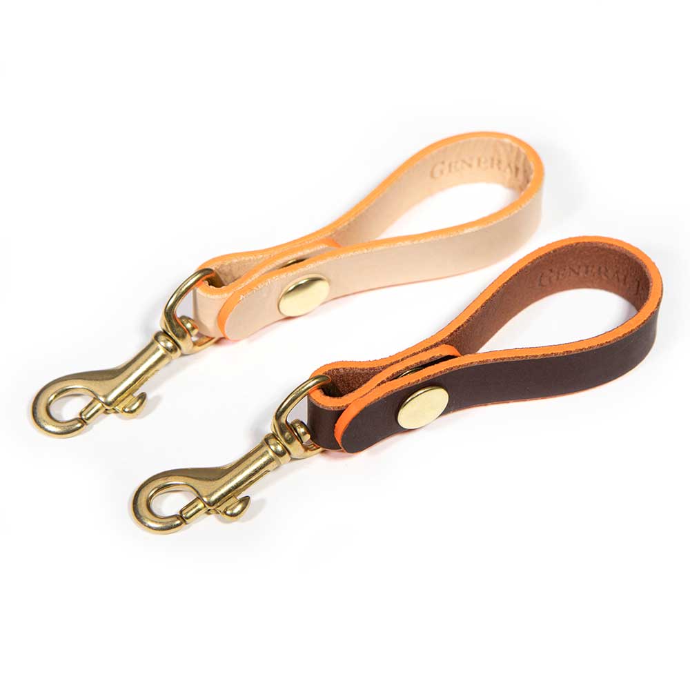 Premium Mahogany & Blonde Leather Signature Keychain - Elegant Personalized Gift for Men & Women - Perfect for Home, Office, Car Keys & Everyday Carry