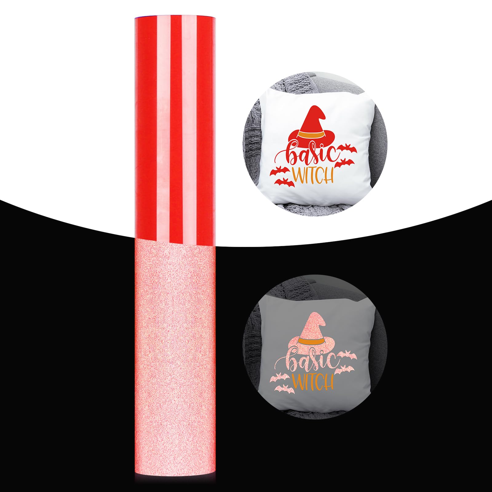 GIRAFVYINL Reflective HTV Vinyl Red - Heat Transfer Vinyl for Cricut 12”x7ft - DIY Iron On Vinyl for T-Shirts, Fabric, Bags - Perfect for Sports Safety Gear, Night Running Apparel & Custom Clothing Projects