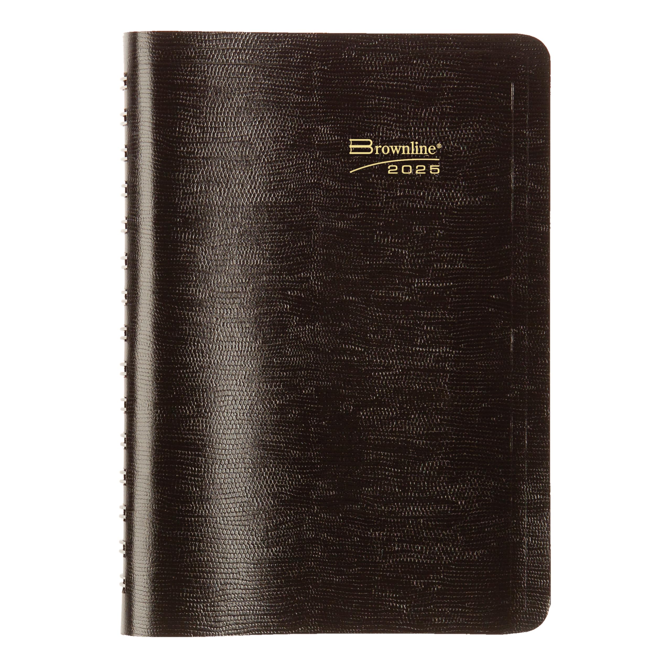 Brownline® 2025 PlannerPlus™ Daily & Monthly Planner - 12 Month Appointment Book (January-December) with Twin-Wire Binding, 8
