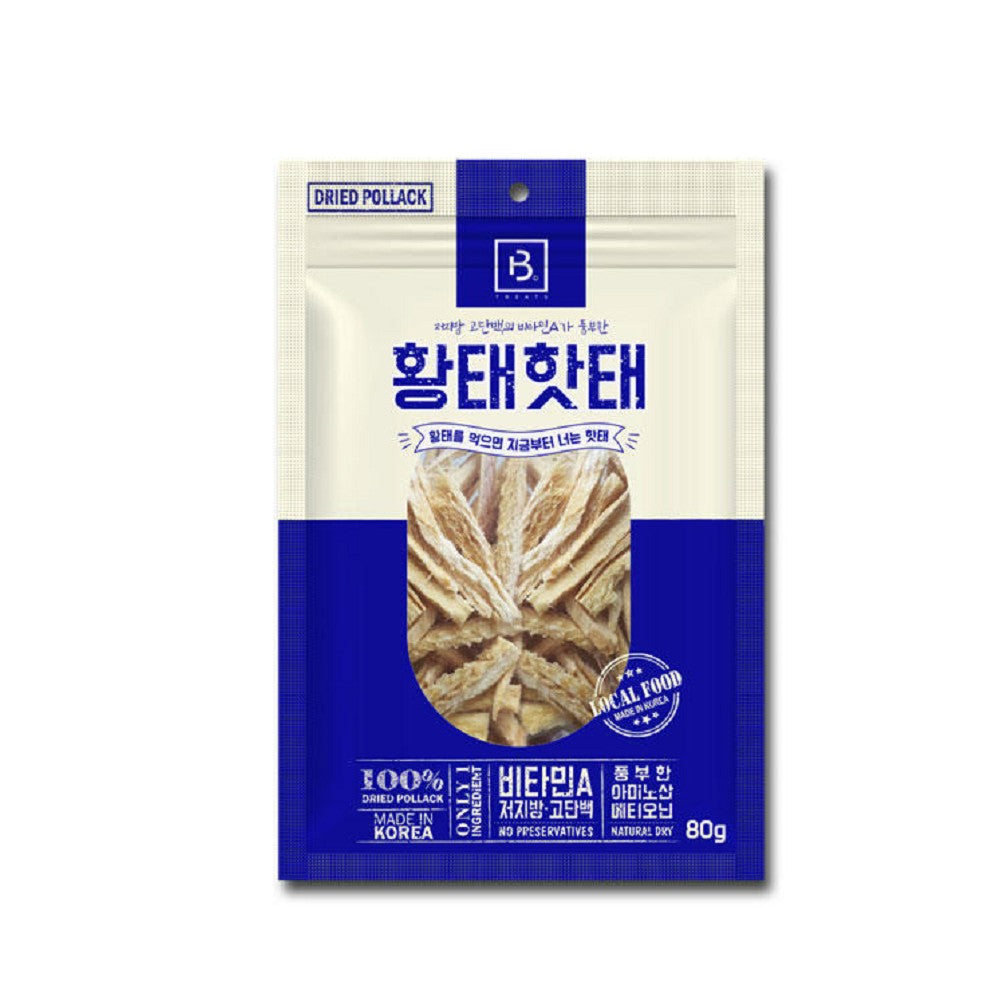 Premium 100% Natural Dried Pollack Fish Treats for Dogs & Cats - High Protein, Grain-Free Snacks for Training & Dental Health | Perfect for Puppies, Kittens & Adult Pets