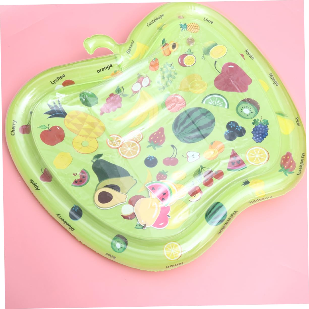 **HEMOTON Inflatable Water Play Mat - Floating Pool Cushion for Kids, Durable Fruit Design Outdoor Play Pad (Green) - Perfect for Swimming Pools, Lakes, and Beach Fun**