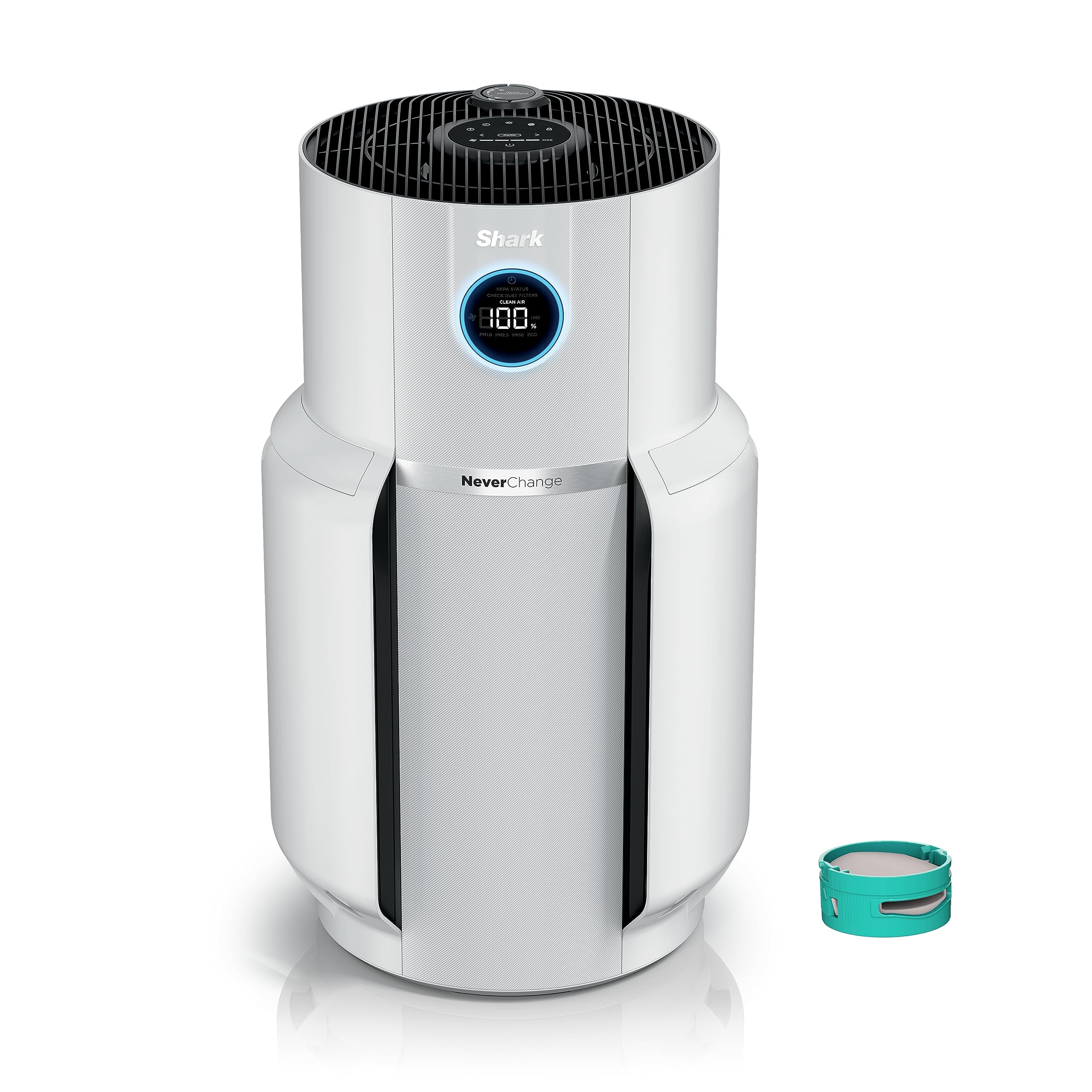 Shark HP302 Air Purifier with NeverChange HEPA Filter (5-Year Lifespan) - Covers 1400 Sq.Ft, Eliminates 99.98% Dust & Allergens, Odor Neutralizer - Perfect for Large Bedrooms, Living Rooms & Offices (Renewed)