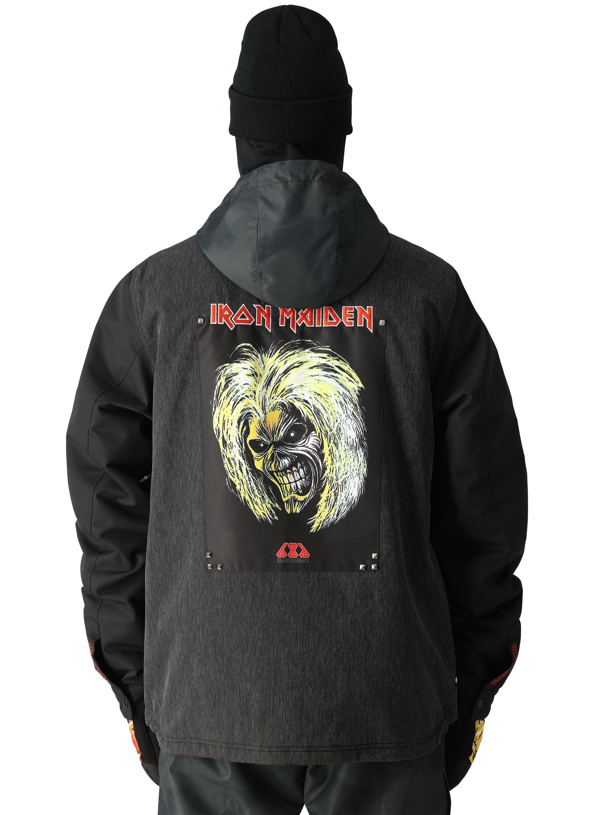 686 Iron Maiden Insulated Battle Jacket 2025 - Heavyweight Motorcycle Jacket for Men, Windproof & Waterproof Winter Coat - Perfect for Biking, Concerts and Outdoor Adventures