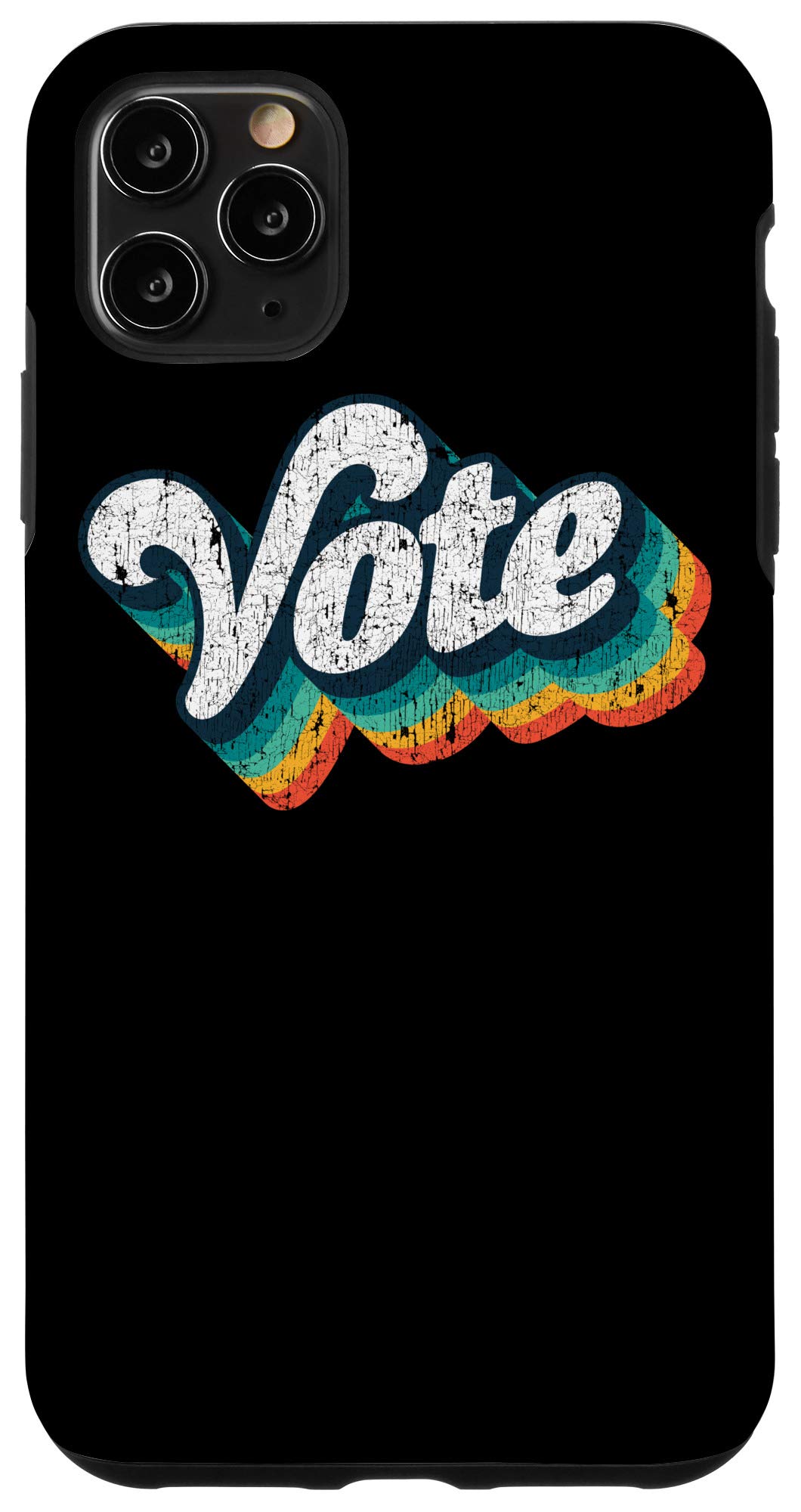 Vintage iPhone 11 Pro Max Case - Retro 1970s Style Voting-Themed Phone Cover | Perfect for Election Season, Political Events & Nostalgic Fashion Accessories