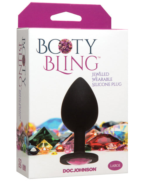 Silicone Jeweled Anal Plug - Large Size, Pink - Comfortable & Discreet for Enhanced Pleasure & Sensual Play
