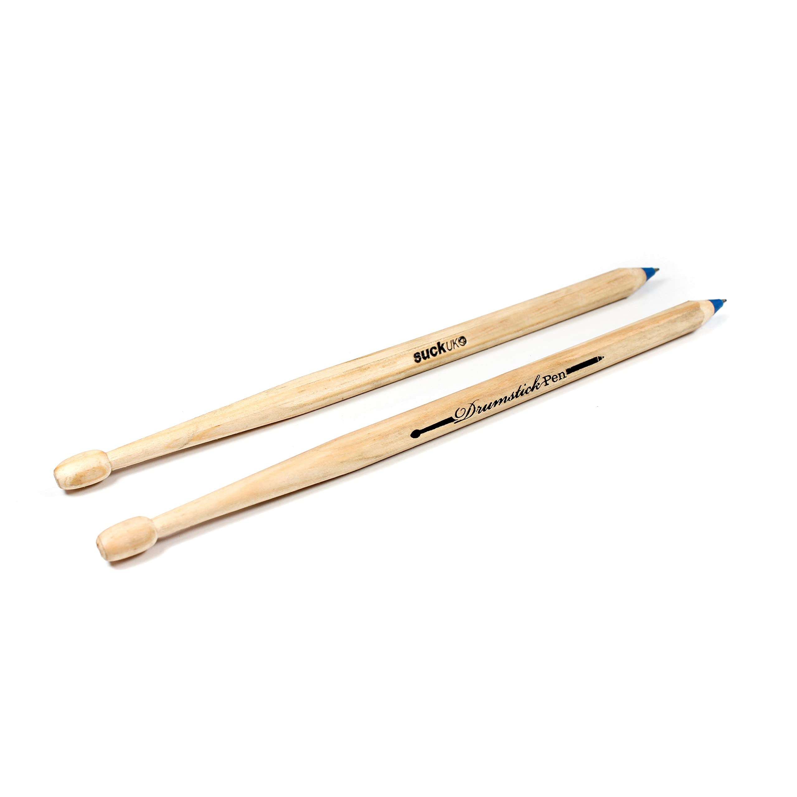 Suck UK Drumstick Ballpoint Pens - Blue, Fun Music Themed Writing Instrument for Office, School & Gifts for Drummers - Perfect for Musicians, Students & Creative Professionals