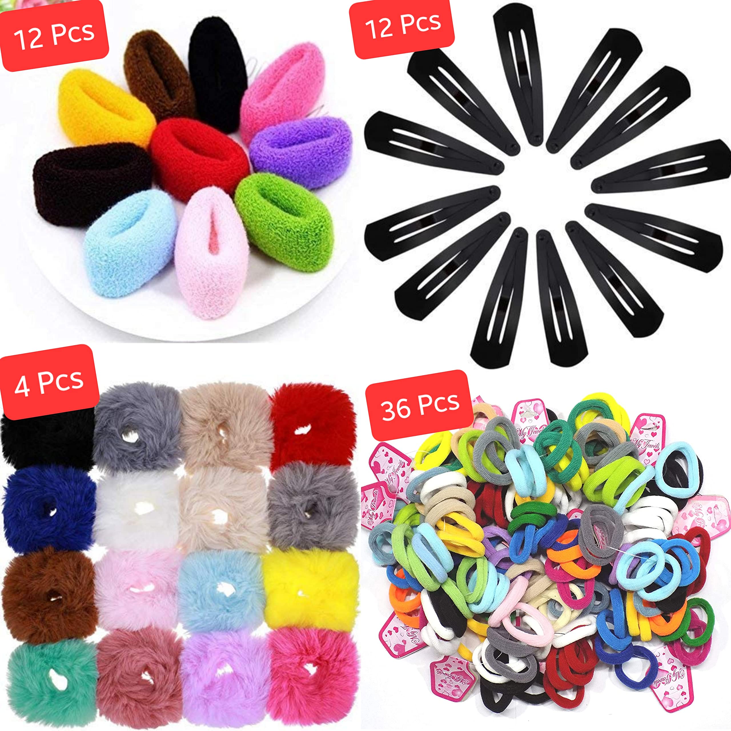64-Piece Premium Hair Accessories Set for Women & Girls - Colorful Hair Clips, Bands & Barrettes - Perfect for School, Parties & Everyday Styling