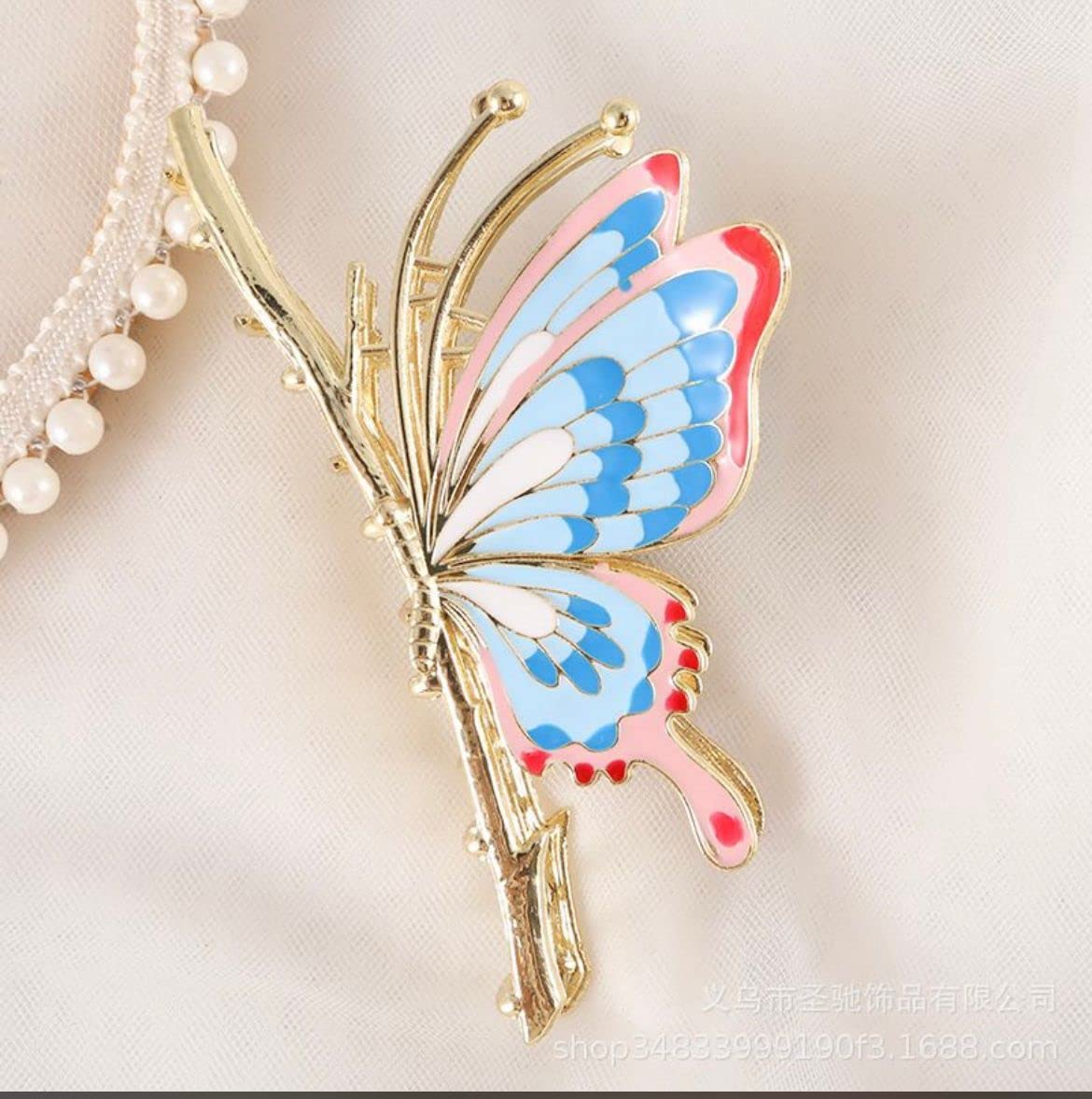 Radhya Accessories Golden Green Dragonfly Metal Claw Clip for Women & Girls - Perfect Hair Accessory for Parties, Weddings, and Everyday Style