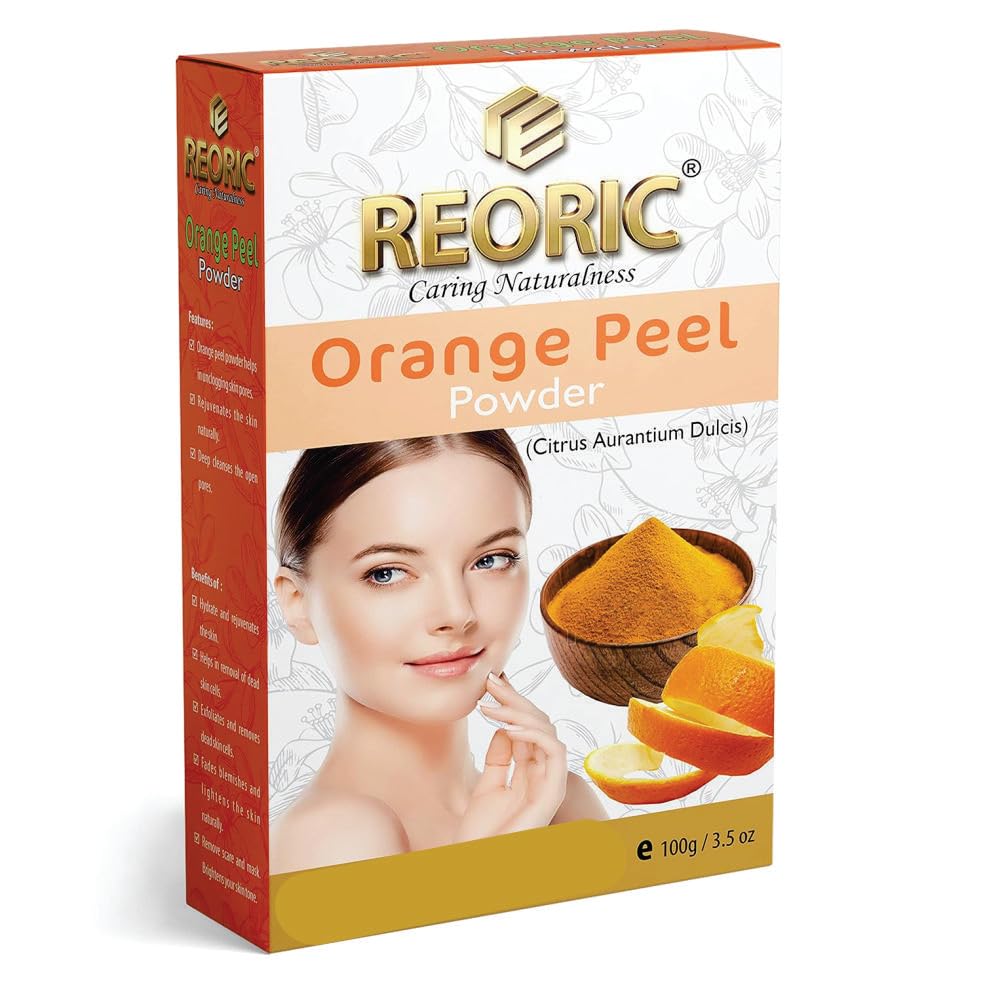 Organic Reoric Mulethi Powder & Orange Peel Powder for Face - Licorice Root Powder for Skin Brightening & Glow - 200g (Pack of 2) - Natural Face Mask & Exfoliator for Acne, Dark Spots & Dull Skin
