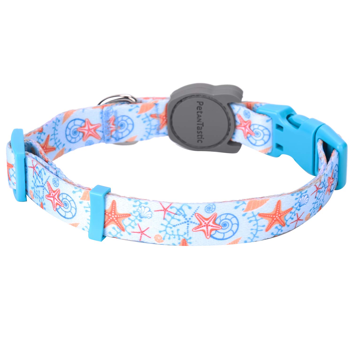 Best Adjustable Small Dog Collar - Durable Soft & Heavy Duty with Summer Beach Design - Comfortable for Puppies & Adult Dogs - Perfect for Outdoor Walks, Beach Trips & Indoor Use