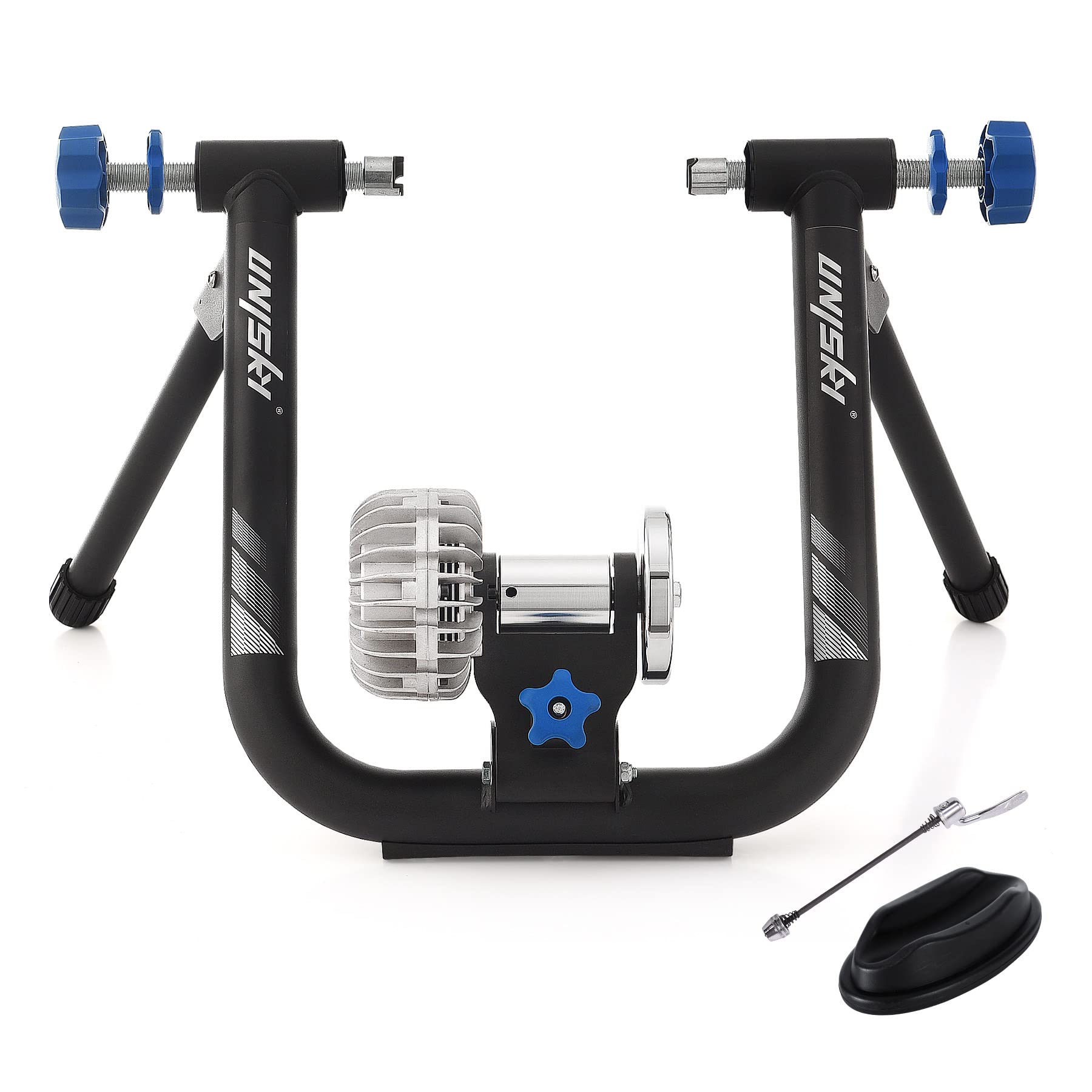 Unisky Indoor Bike Trainer Stand - Magnetic Resistance, Noise Reduction, Fits 26-28 Inch & 700C Wheels - Perfect for Home Workouts, Cycling Training & Fitness