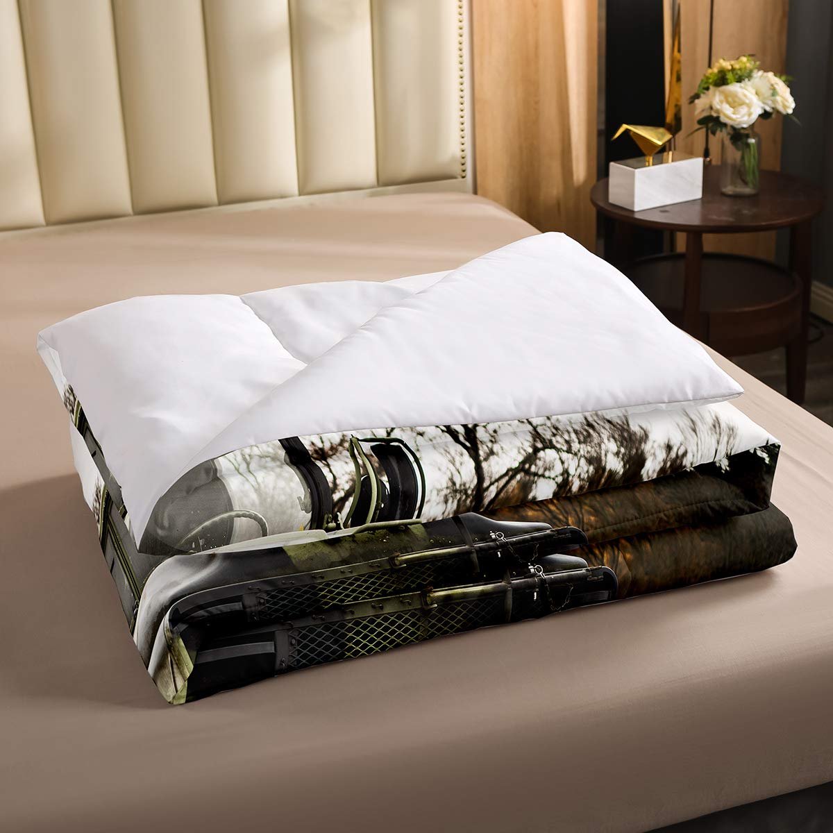 Military Camo Comforter Set - Full Size Green Camouflage Bedding with 1 Comforter & 2 Pillowcases - Perfect for Hunting, Camping & Outdoor Adventures