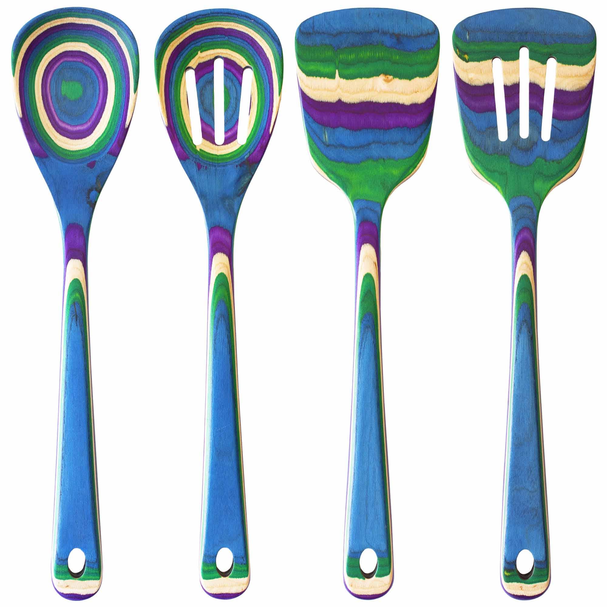 Baltique® Mumbai Collection 4-Piece Stainless Steel Cooking Utensil Set - Spatula, Spoon, Slotted Spoon & Ladle - Perfect for Non-Stick Cookware, Frying, Stirring & Serving - Dishwasher Safe Kitchen Tools