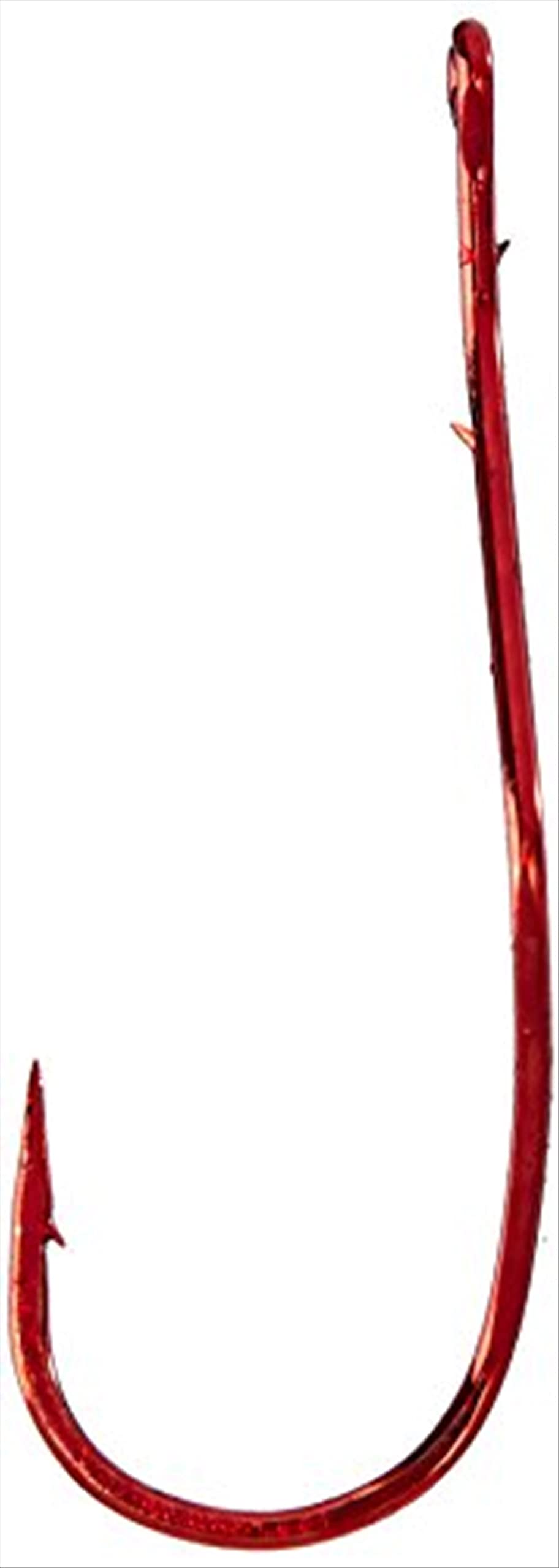 Mustad Slow Death Aberdeen Fishing Hook - Special Bent Shank Design in Red (Size 2) for Walleye, Trout and Bass Fishing Lures