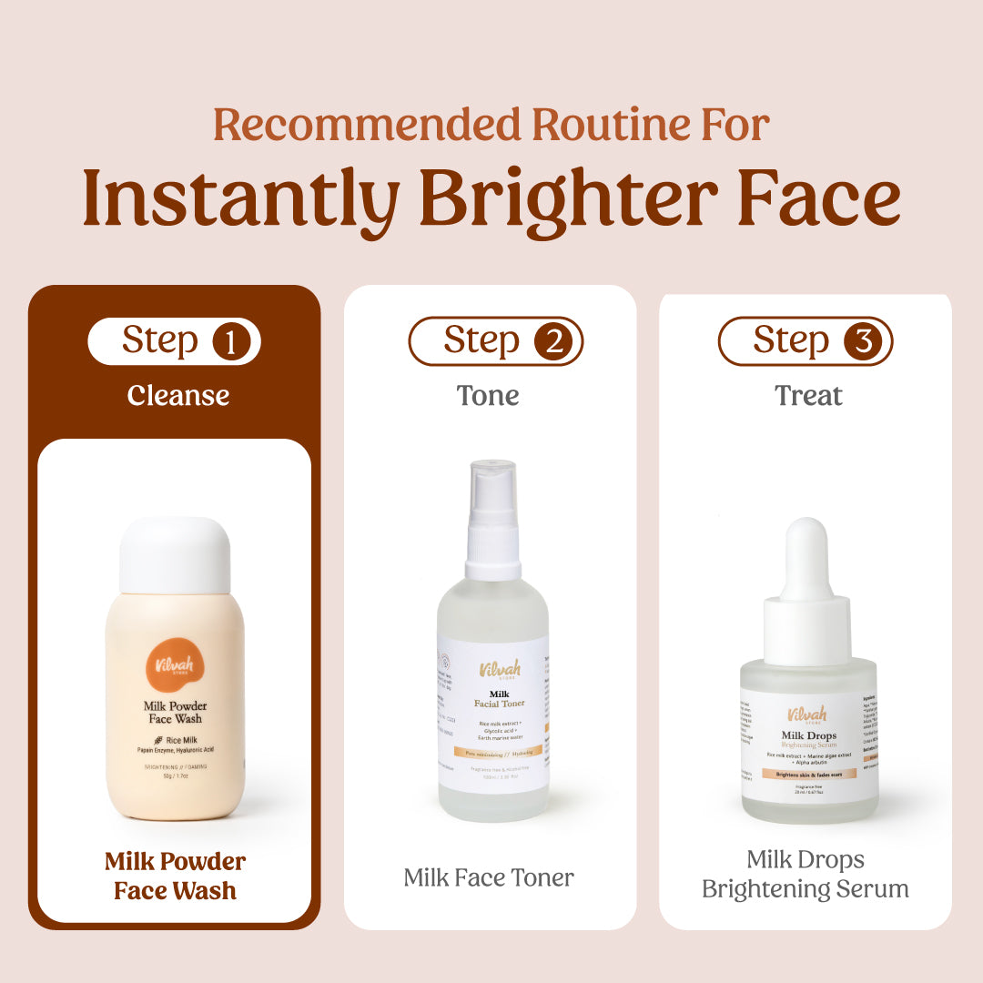 Best Organic Milk Powder Face Wash for Sensitive Skin - Gentle Cleansing & Hydration - Perfect for Daily Skincare Routine & Travel