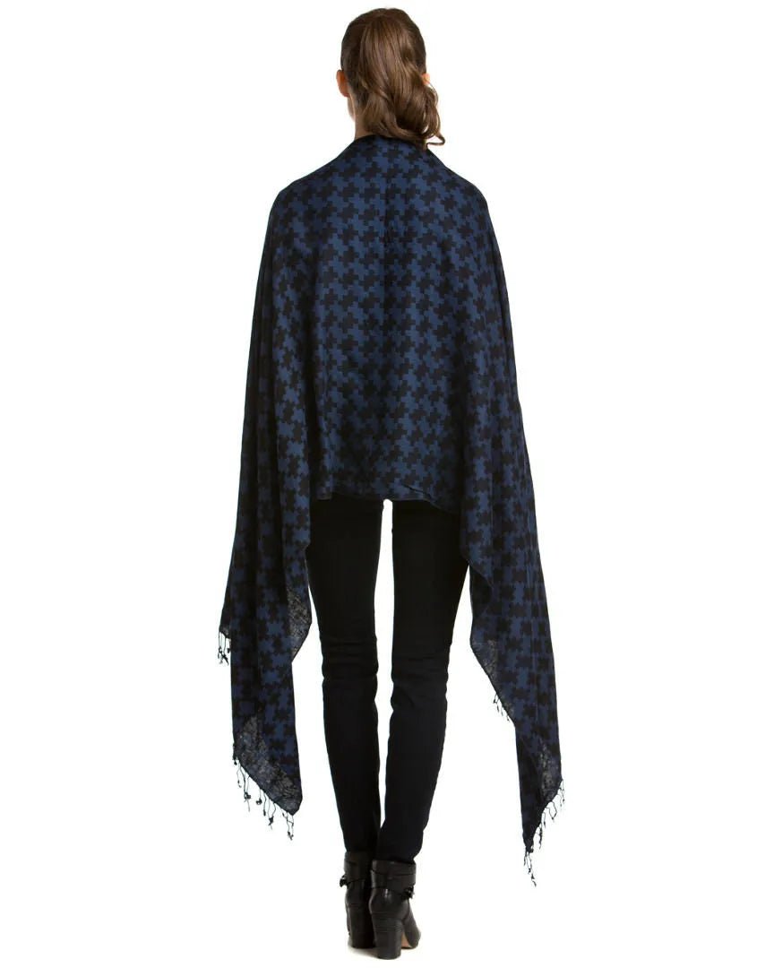 Houndstooth Print Scarf for Women - Soft Winter Fashion Accessory - Perfect for Office, Travel and Cold Weather Outfits