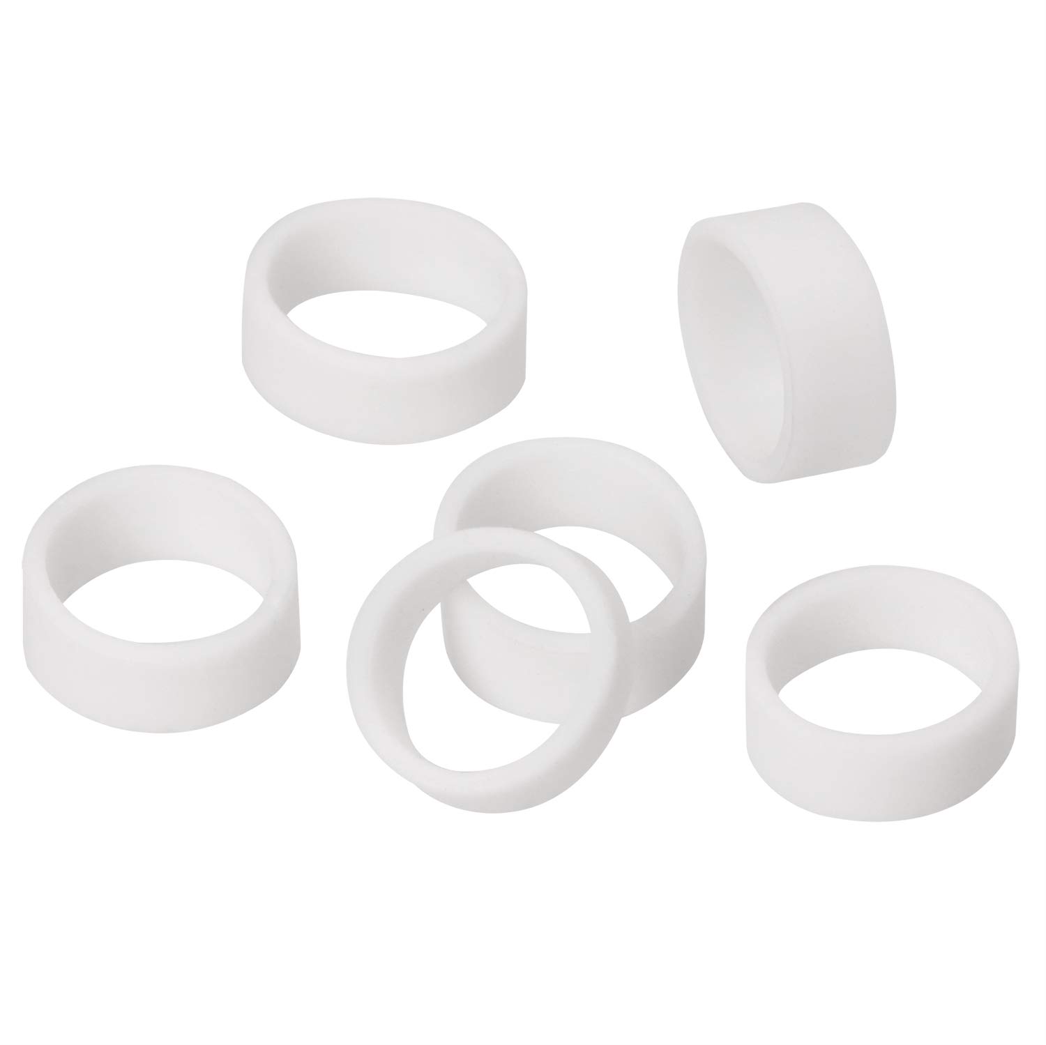 ONLYKXY 100-Pack Reusable Silicone Cable Ties - Flexible Cord Organizers for Data Lines & Power Cables - Elastic Rubber Bands & Coil Rings (White) - Perfect for Home, Office & Travel Cable Management