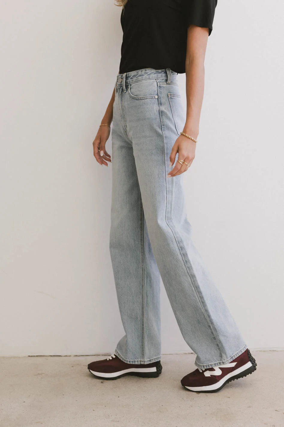 Emiliano Women's Wide Leg Jeans - Light Wash Denim Pants for Casual Wear & Everyday Outfits - FINAL SALE