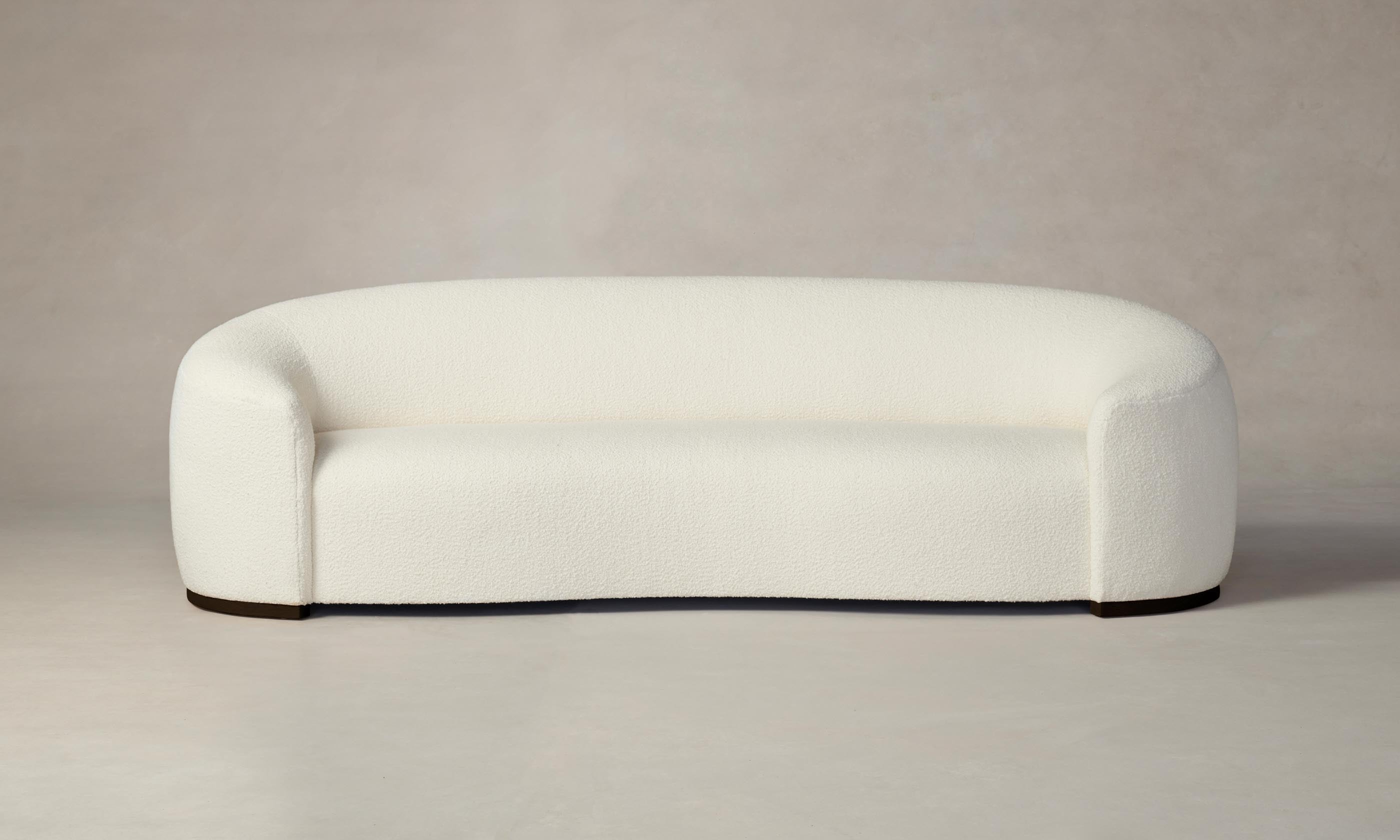 Luxury Chelsea Sofa - Italian Bouclé White Fabric - Modern Living Room Furniture for Home & Office Decor