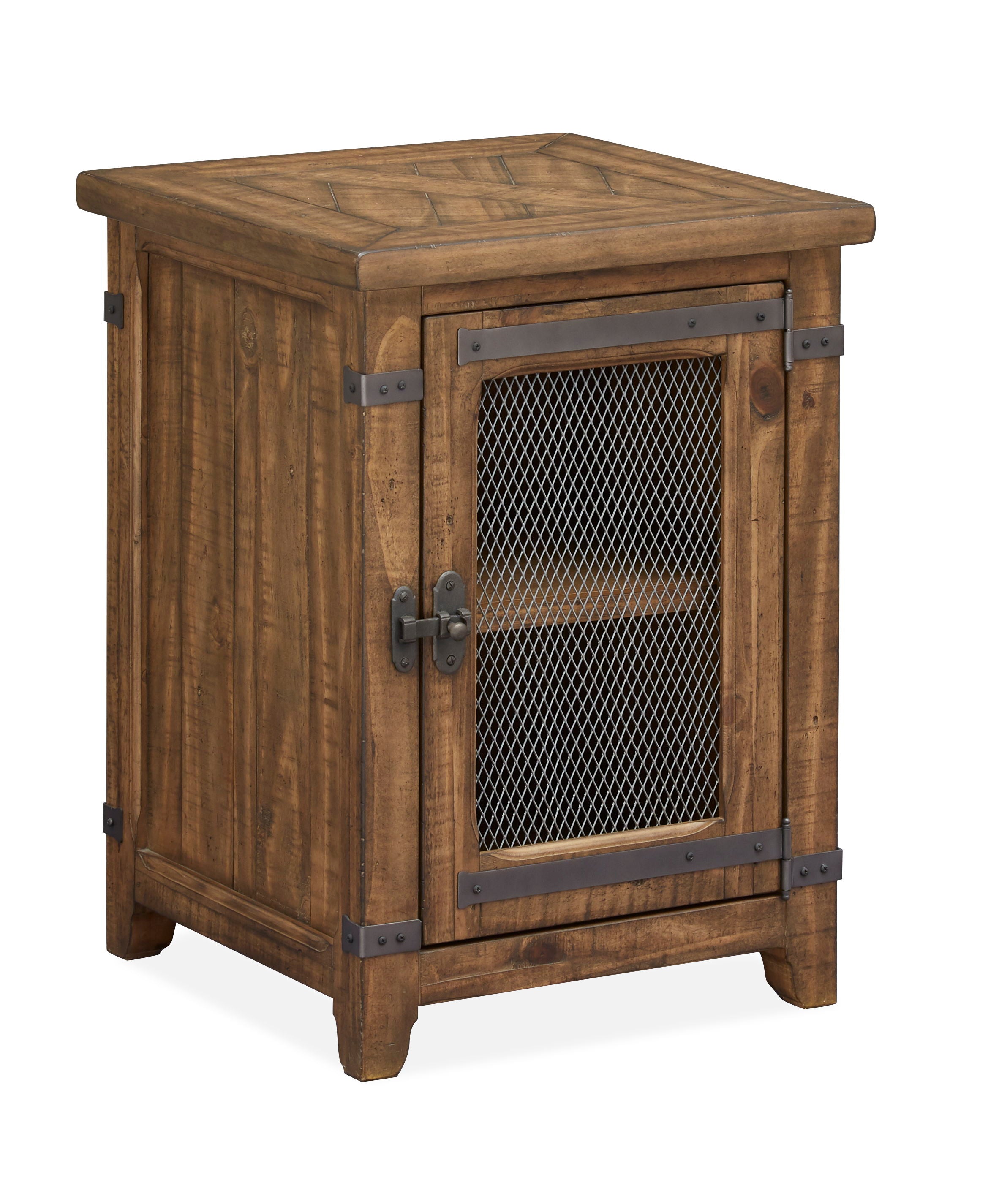 Chesterfield Chairside End Table - Rustic Farmhouse Style Wooden Side Table for Living Room, Bedroom, or Office - Perfect for Coffee, Books, and Lamps