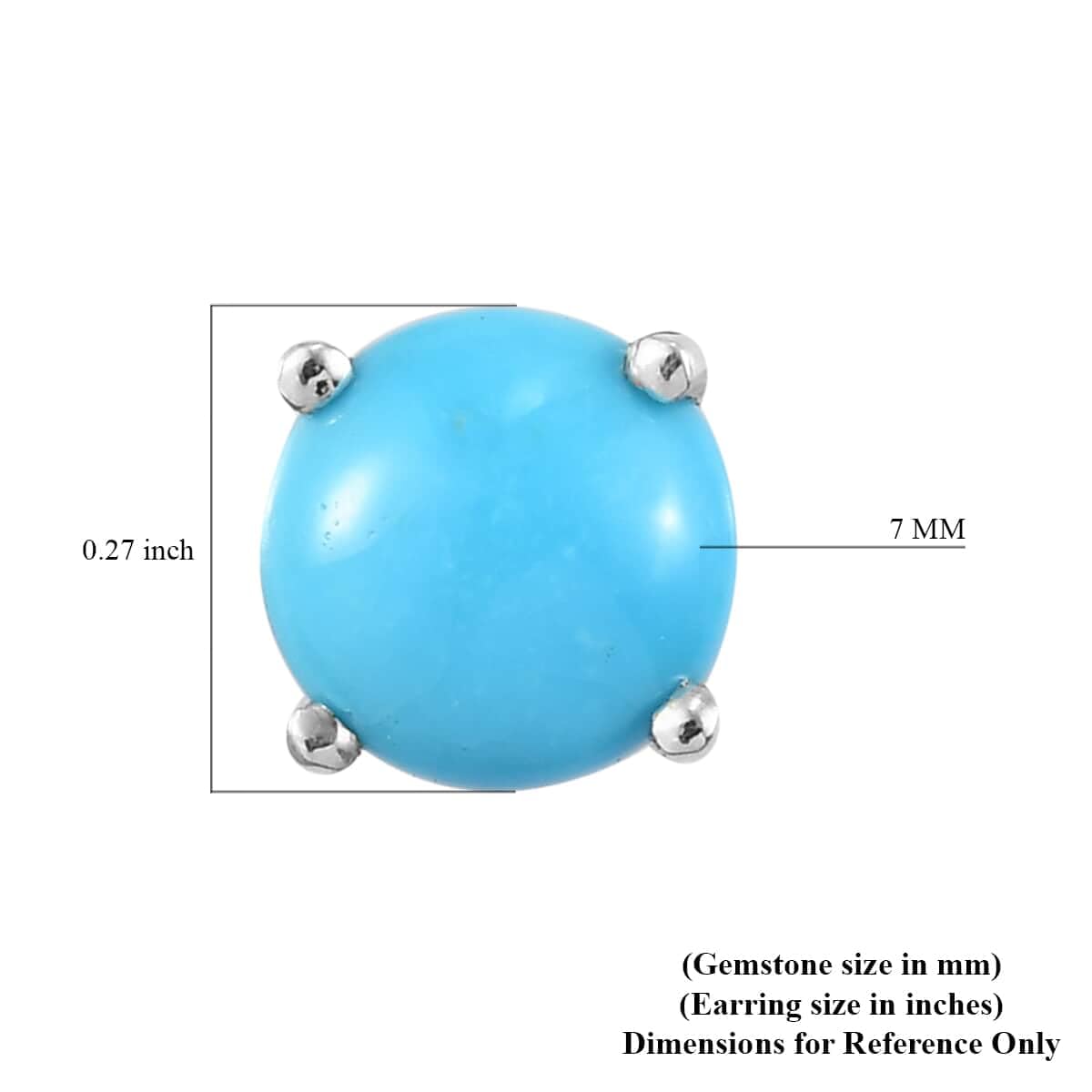 Natural Blue Sleeping Beauty Turquoise Stud Earrings - 925 Sterling Silver Western Jewelry for Women | Birthday Gifts, Cowgirl Fashion Accessories for Everyday Wear & Special Occasions