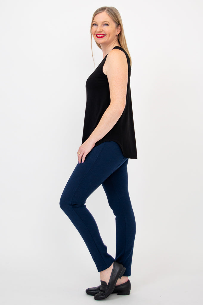 Stylish Black Bamboo Jazz Tank Top - Breathable & Comfortable Women's Casual Wear for Yoga, Gym, and Summer Outfits
