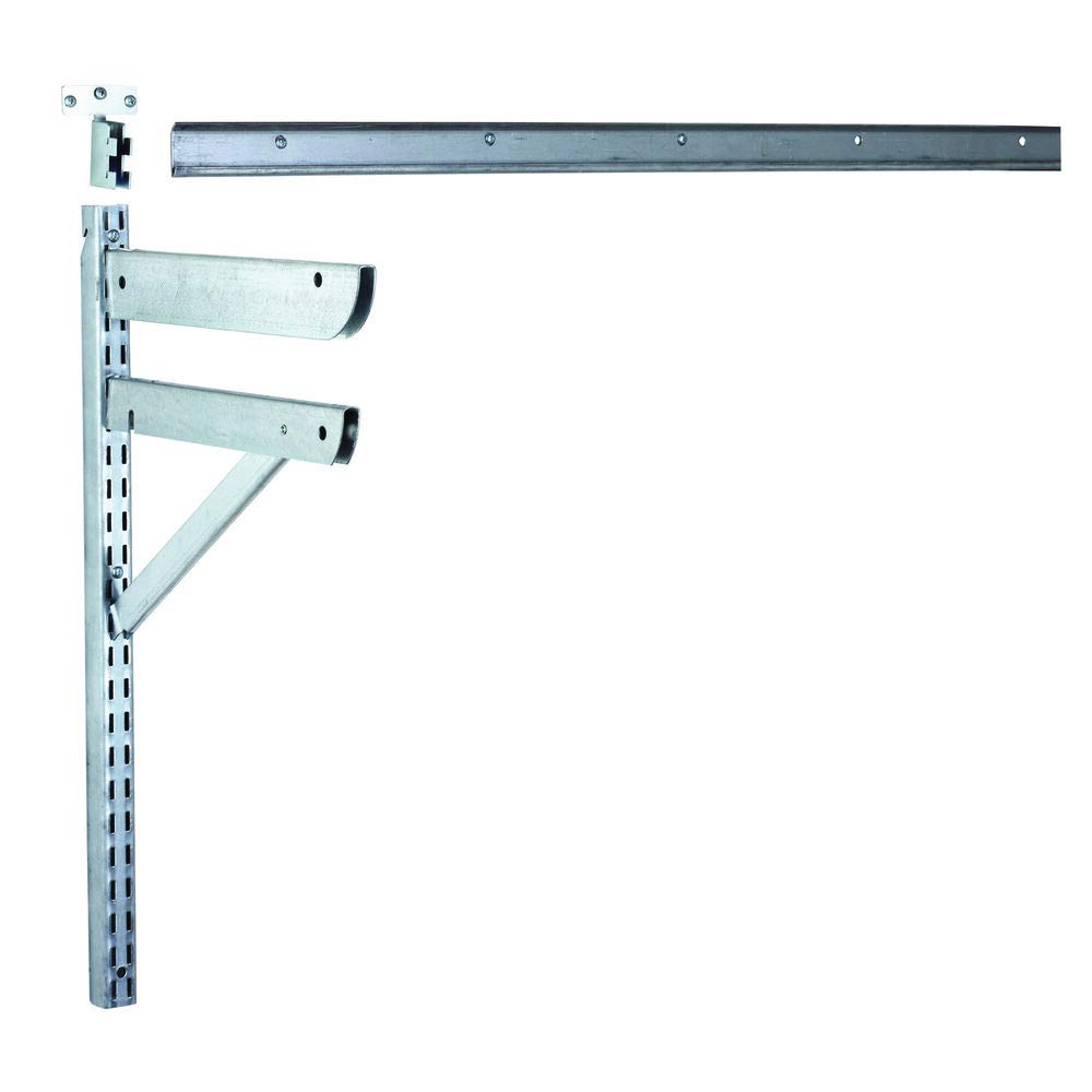 BK-0100-4 Fast Mount Wall Standard Bracket - 4 Foot Heavy Duty Shelf Bracket for Home Shelving, Garage Storage, and Workshop Organization