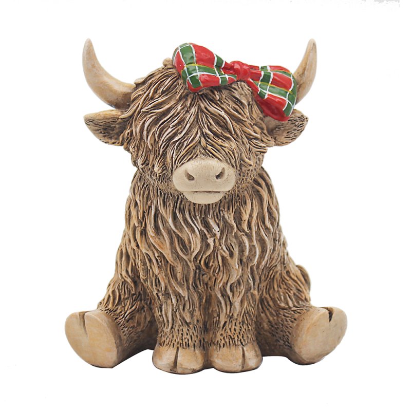 Highland Cow Tartan Bow - Stylish Scottish Plaid Hair Accessory for Women & Girls | Perfect for Weddings, Parties & Everyday Fashion