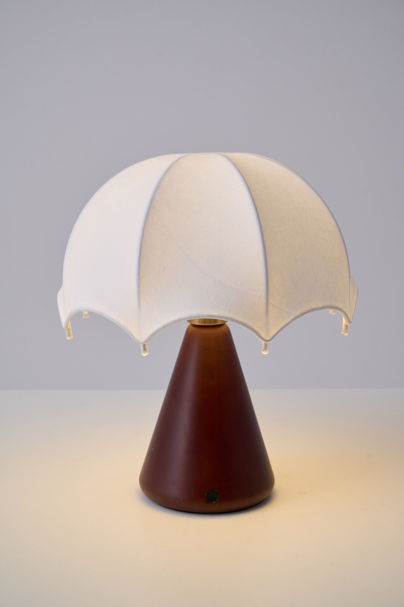 Elegant Silk Table Lamp with Umbrella Design - Perfect for Bedroom, Living Room & Office Decor