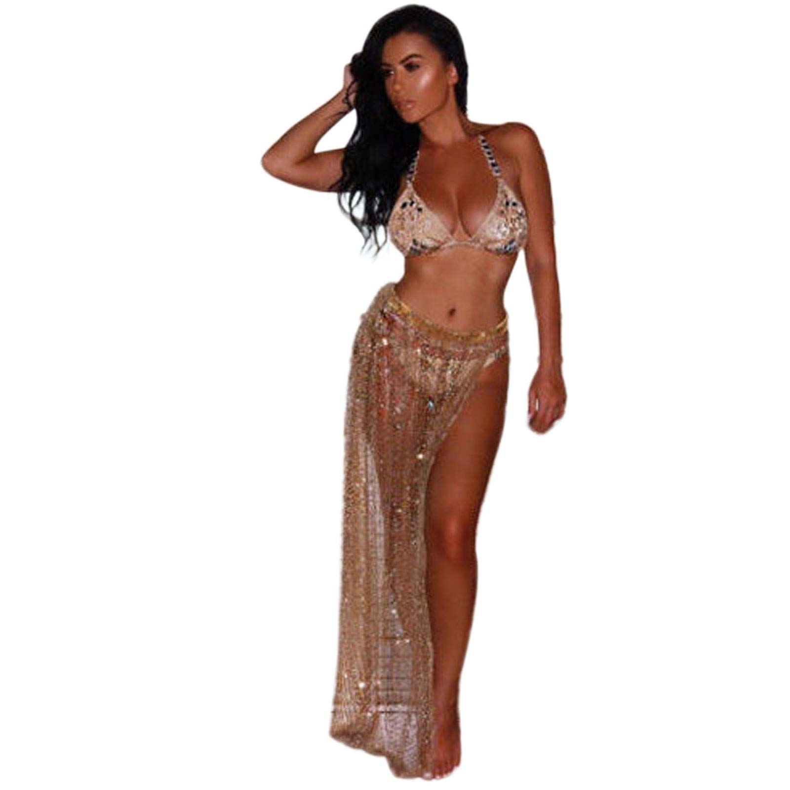 Ylikren Women's High Waist Bikini Cover Up Skirt - Beach Sarong Wrap Swimwear, Polka Dot Summer Pareo for Pool, Vacation & Casual Outfit