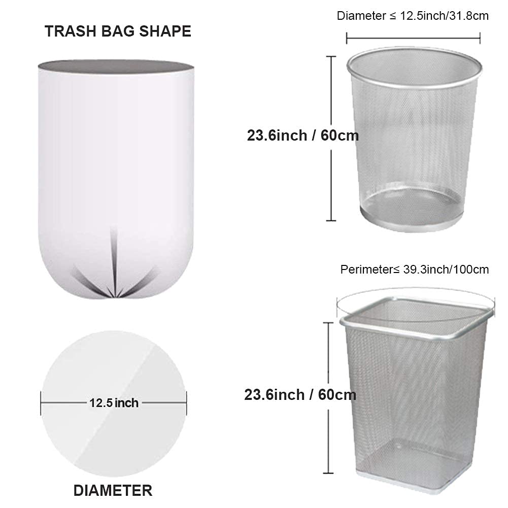 4 Gallon Small Trash Bags - 125 Count | Magesh Strong Wastebasket Liners for Bathroom, Bedroom & Office | Durable Garbage Bags for Kitchen, RV & Small Trash Cans | Perfect for Daily Use & Travel