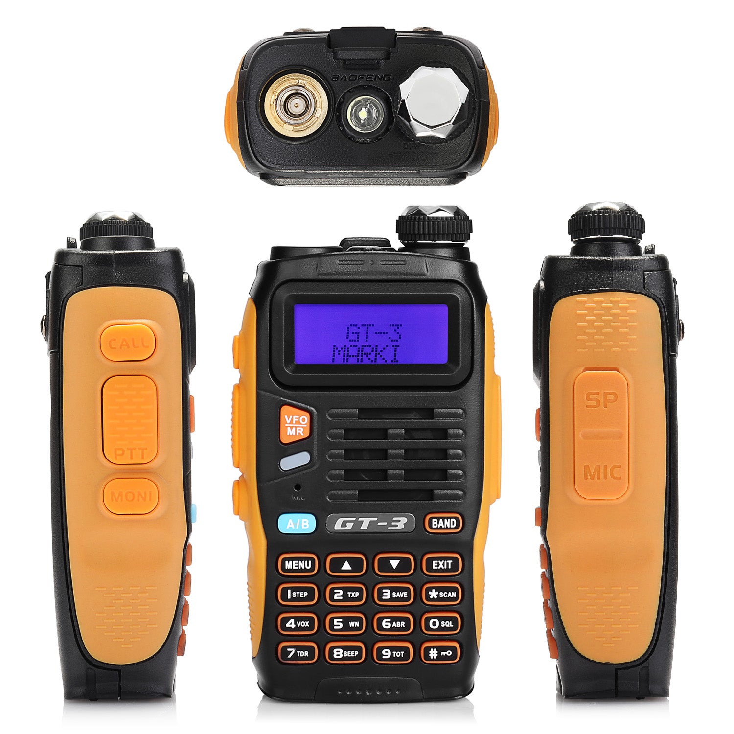 Baofeng GT-3 Mark II Two-Way Radio 5 Pack - Dual Band 5W VHF/UHF Walkie Talkie with High Gain Antenna, VOX, Flashlight for Outdoor Adventures, Camping, Hiking & Emergency Communication