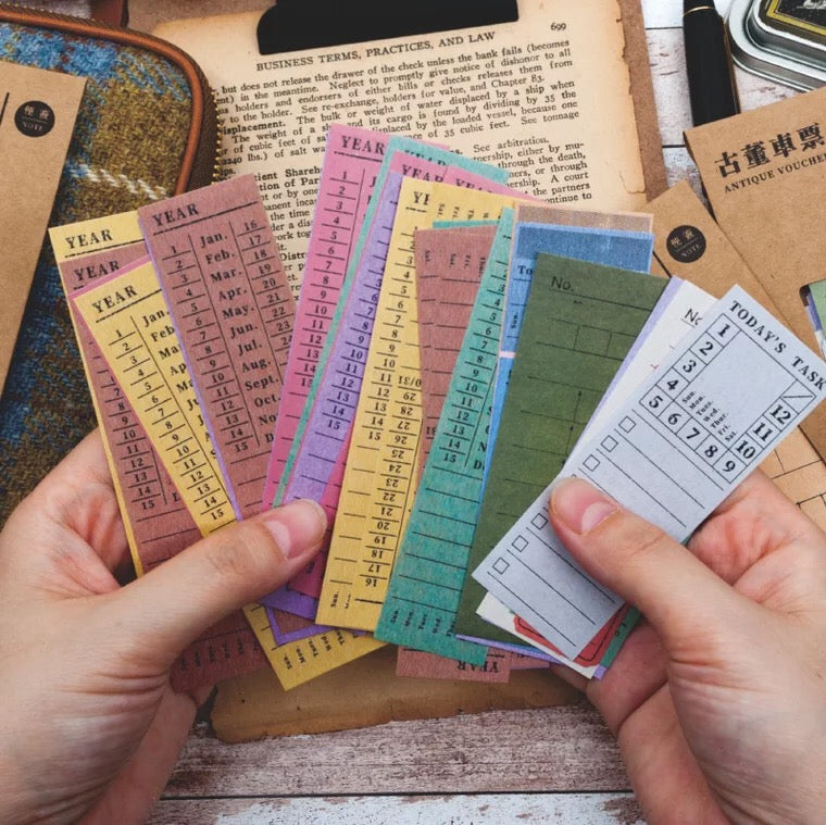 Vintage Voucher Notepads - Pack of 30 Sheets for Receipts, Coupons & Memos - Perfect for Small Business, Home Office & Gift Giving