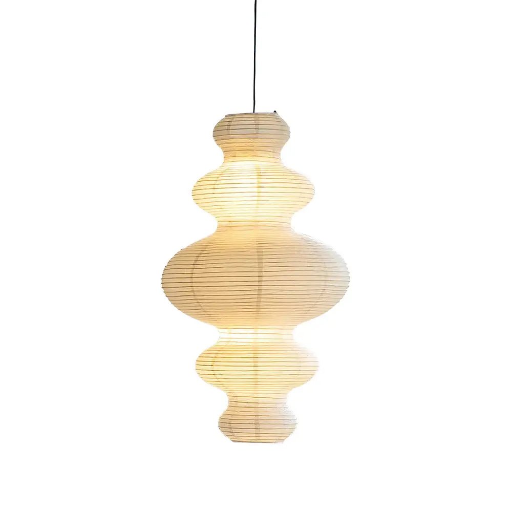 Akari Juni Pendant Lamp - Modern Japanese Paper Lantern Light Fixture for Living Room, Bedroom & Dining Room Decor