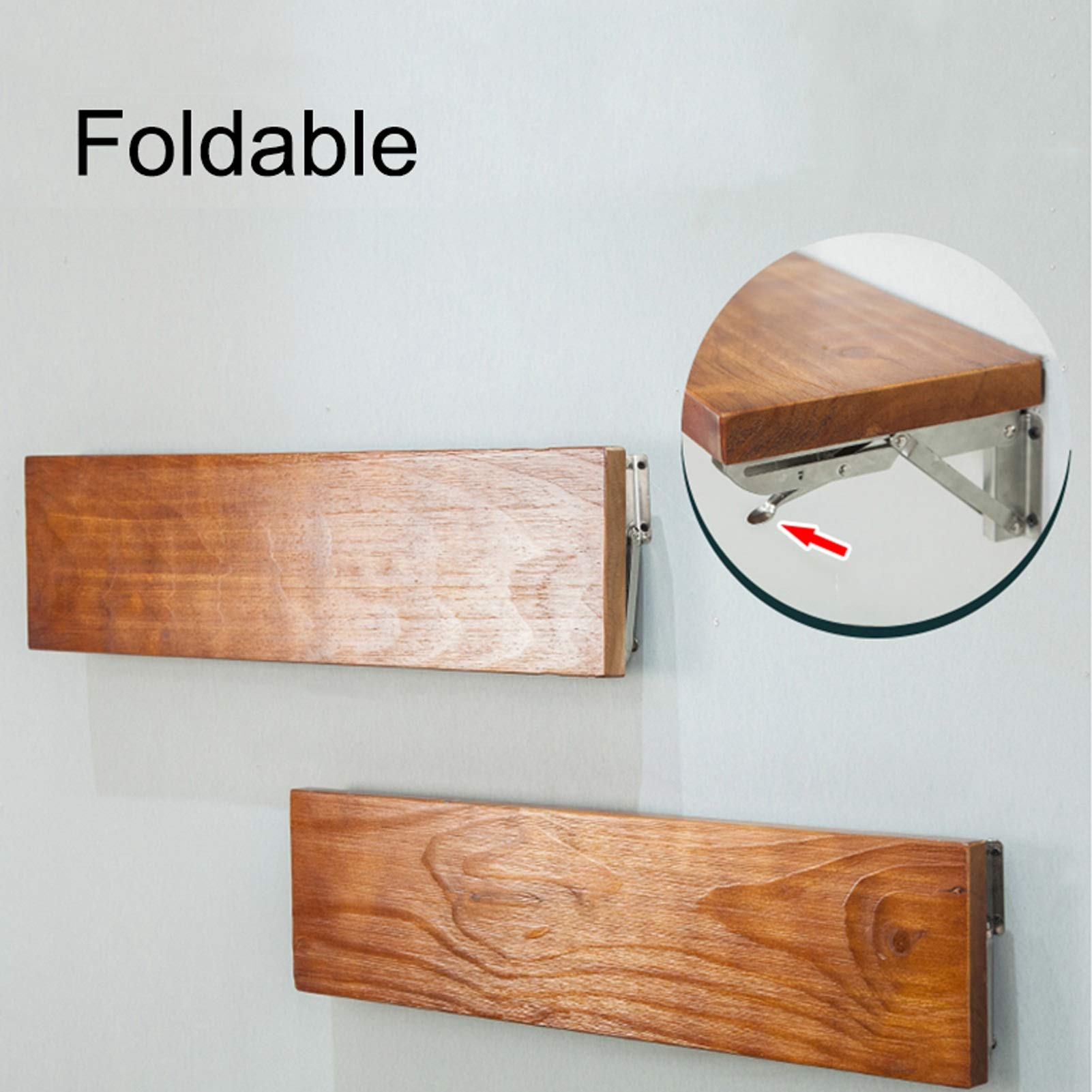 Heavy Duty Narrow Floating Shelf with Stainless Steel Brackets - 31.5 Inch Rustic Wall Mounted Shelf for Kitchen, Bathroom & Living Room - Perfect for Storing Books, Decor, Utensils & Picture Frames (80cm)