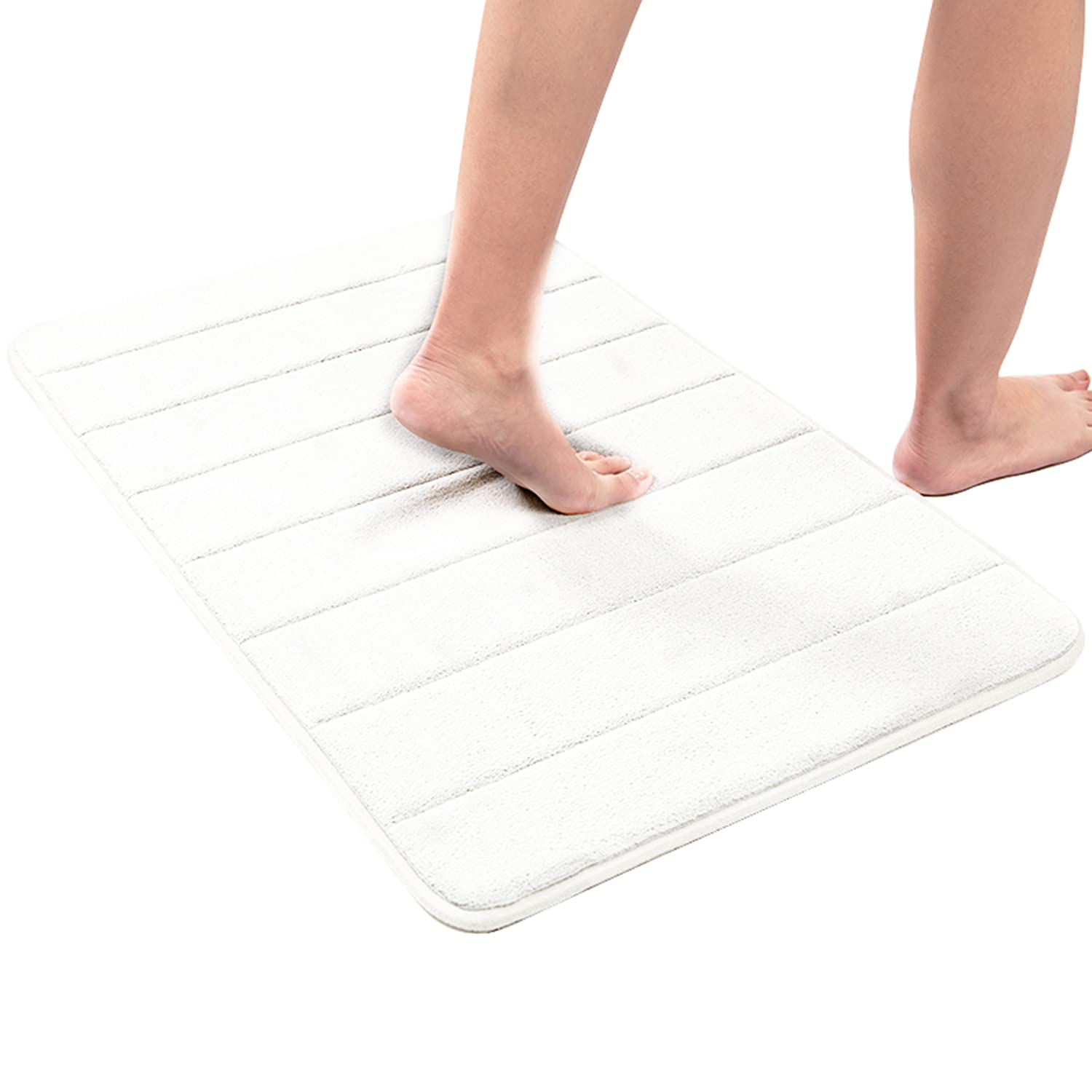 Premium Memory Foam Bath Mat - Super Absorbent, Non-Slip, Quick Dry & Machine Washable - Ultra Soft Velvet Bathroom Rug (20