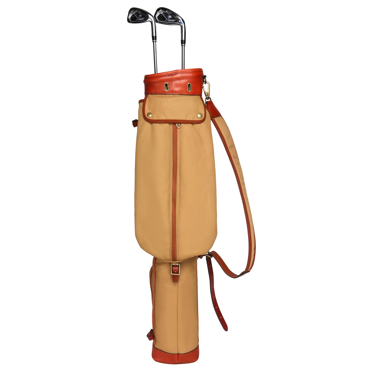 Vintage Golf Club Carry Bag - Durable Canvas & Leather Travel Case for Golf Clubs | Perfect for Golf Trips, Tournaments & Practice Sessions