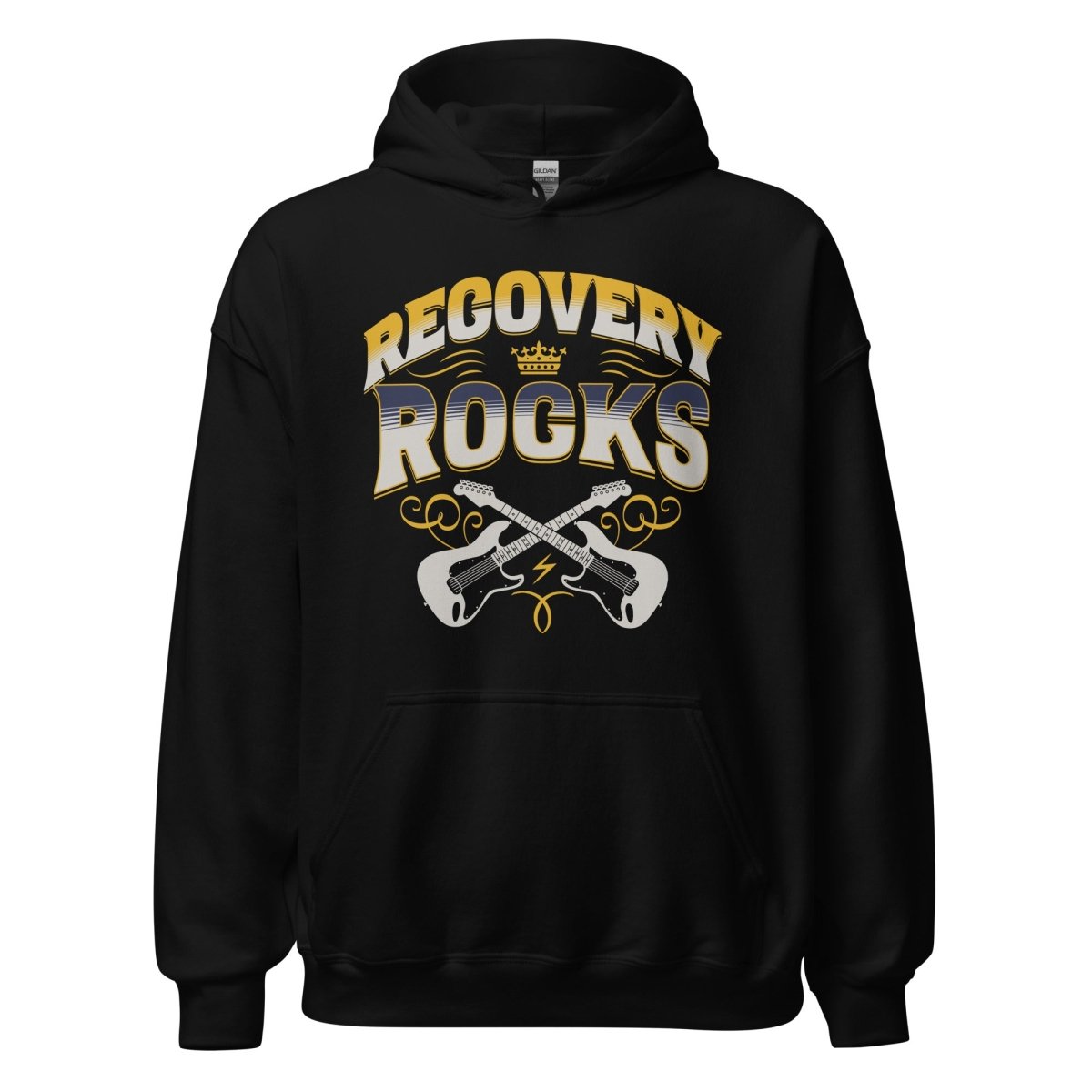 Recovery Rocks Out Hoodie - Unisex Comfort Fit Pullover for Gym, Workouts & Everyday Wear | Motivational Comeback Sweatshirt for Men & Women