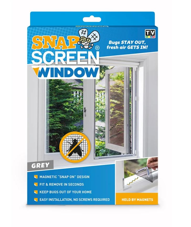 Snap Screen Window - Easy Install Window Screens for Home & Patio - Keep Bugs Out & Enjoy Fresh Air - Perfect for Bedrooms, Living Rooms, and Outdoor Spaces
