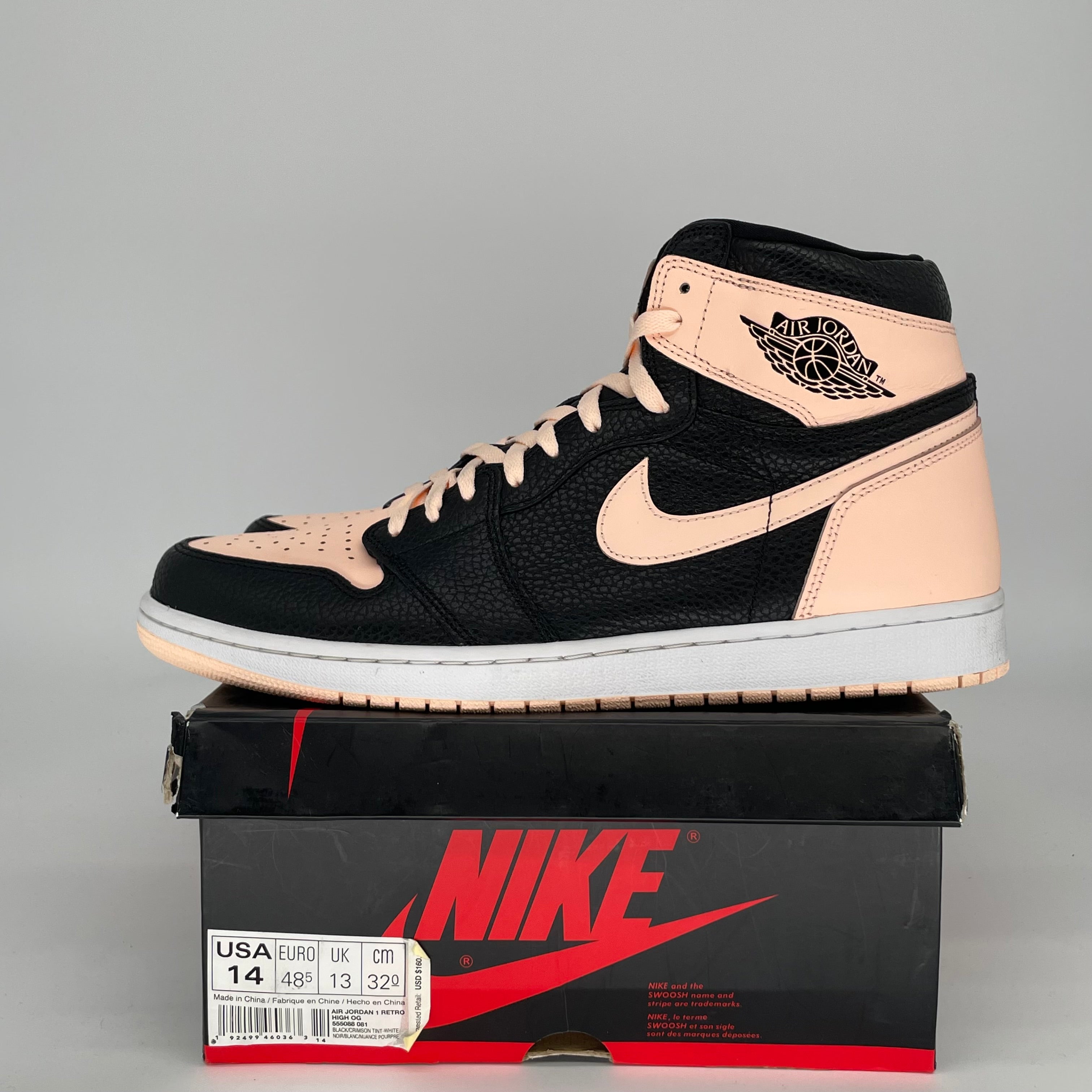AIR JORDAN 1 CRIMSON TINT SIZE 14 MEN'S BASKETBALL SHOES 555088-081 - Perfect for Streetwear, Sneaker Collecting & Basketball Games