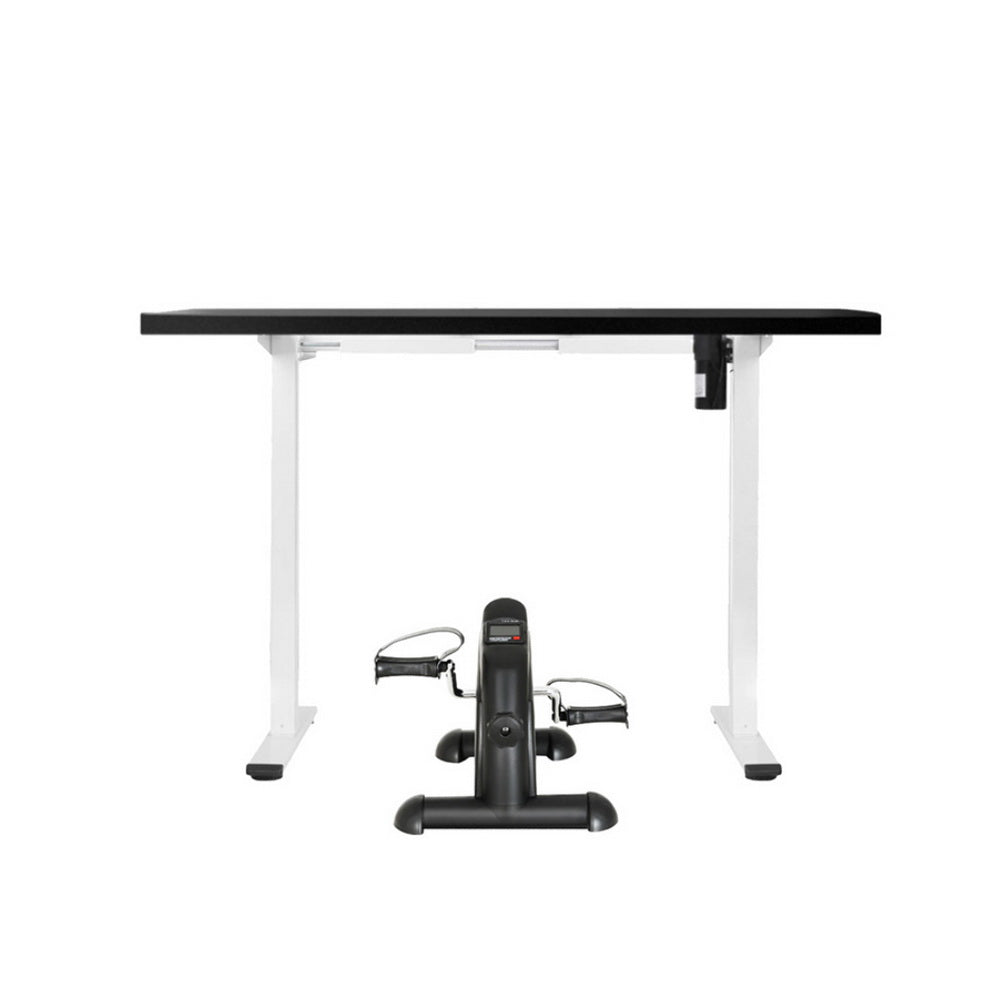 140cm Artiss Electric Height Adjustable Standing Desk with Mini Pedal Exercise Bike - Ergonomic Home Office Workstation for Remote Work & Fitness