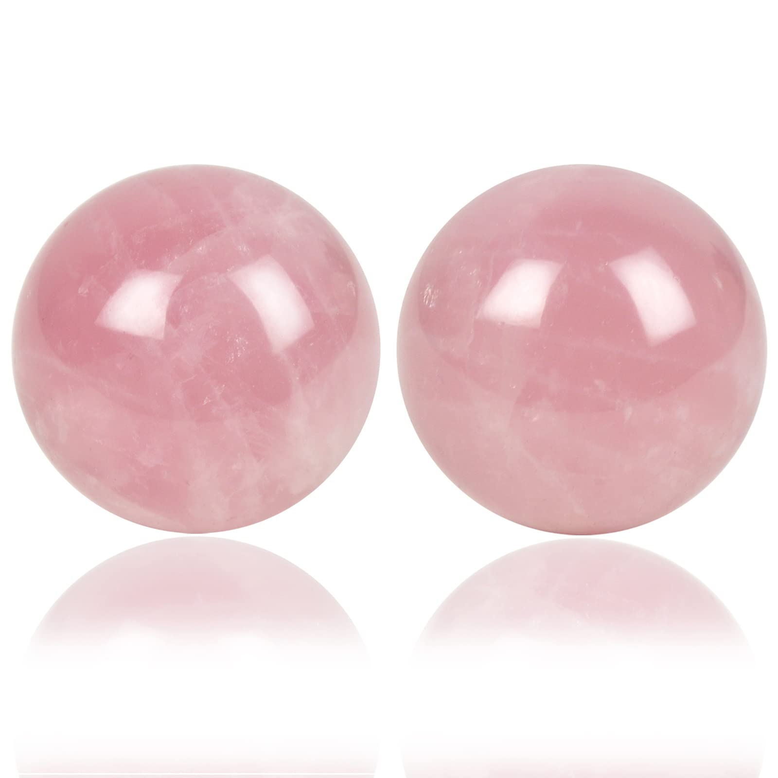 1.57 Inch Feng Shui Stone Baoding Balls - Chinese Health Exercise Stress Relief Balls with Gift Box (Pink) - Perfect for Meditation, Office Stress Relief & Traditional Chinese Wellness Practice